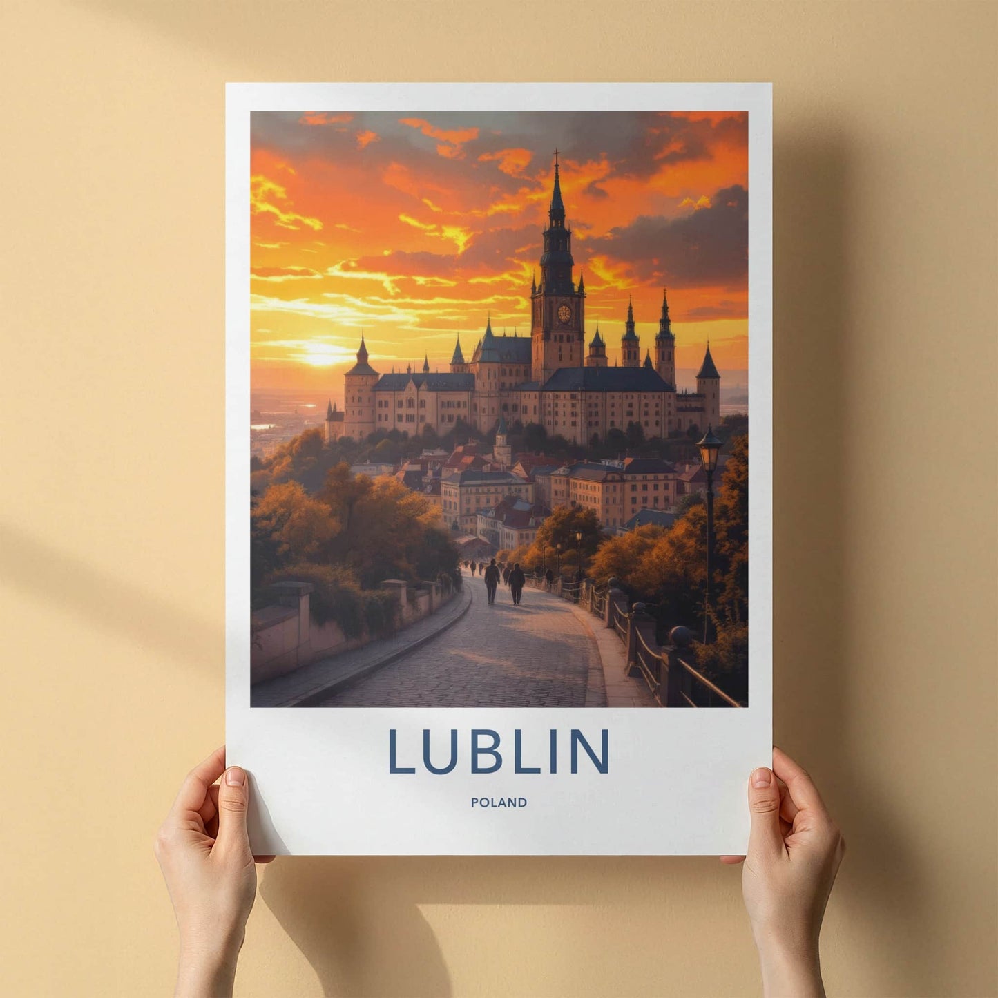 Lublin Poster - Poland Fine Art - Historic Castle Sunset Gallery Art