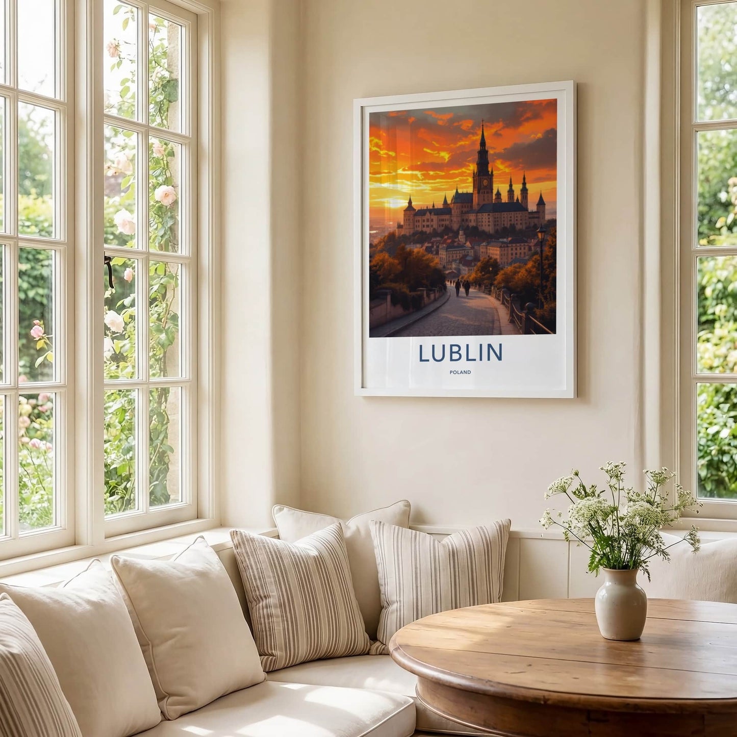 Lublin Poster - Poland Fine Art - Historic Castle Sunset Gallery Art