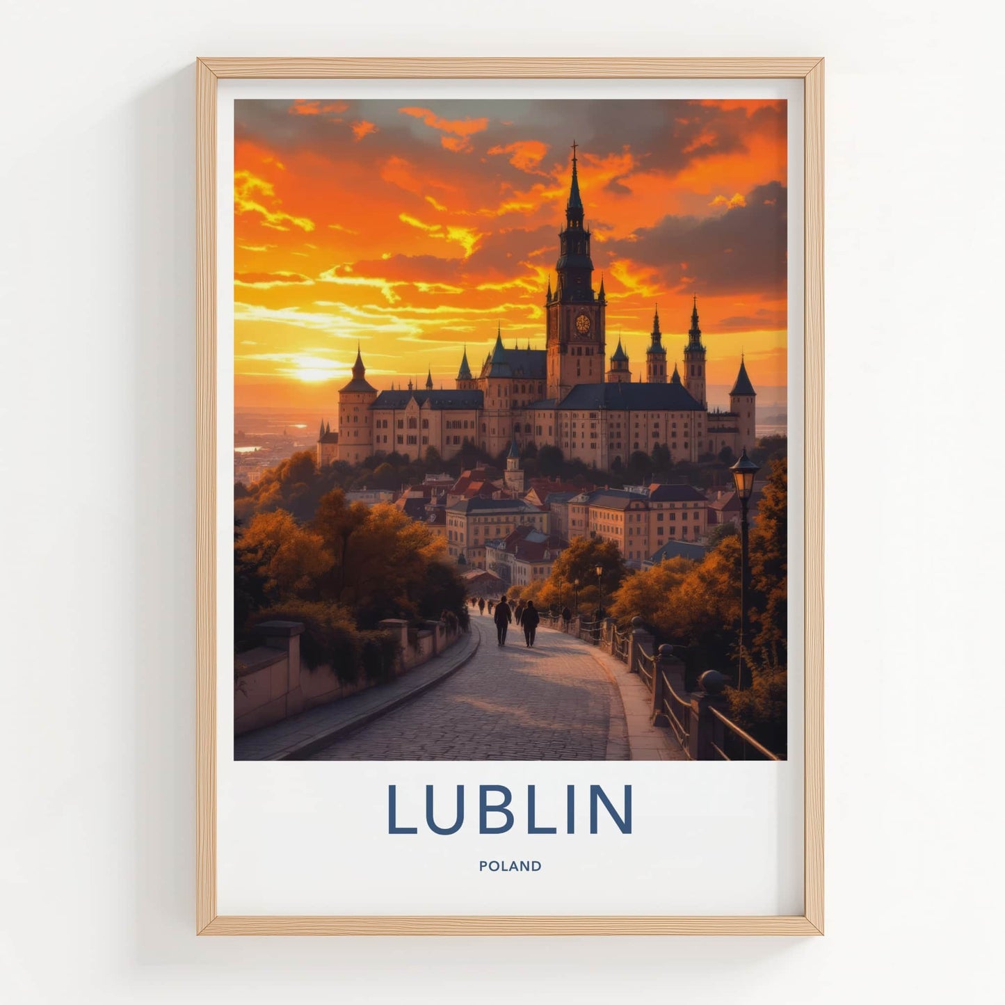 Lublin Poster - Poland Fine Art - Historic Castle Sunset Gallery Art