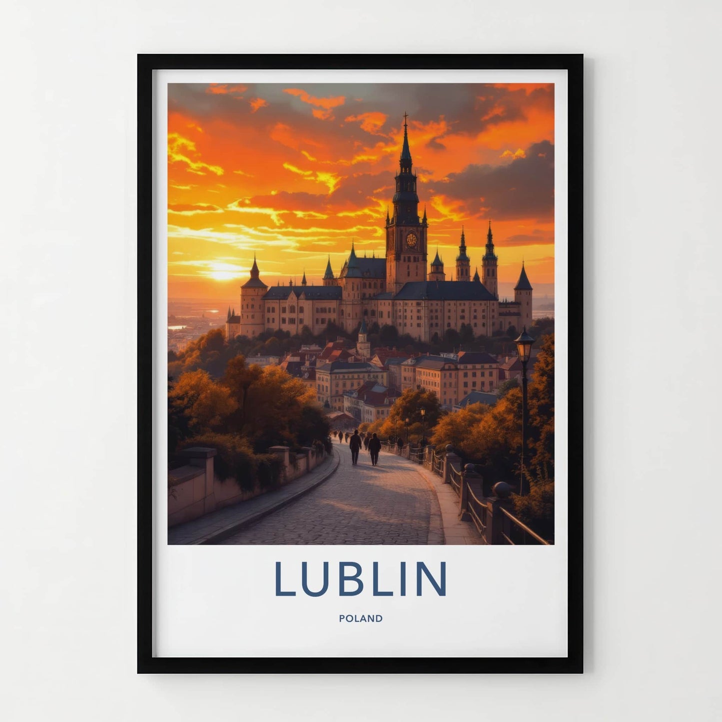 Lublin Poster - Poland Fine Art - Historic Castle Sunset Gallery Art