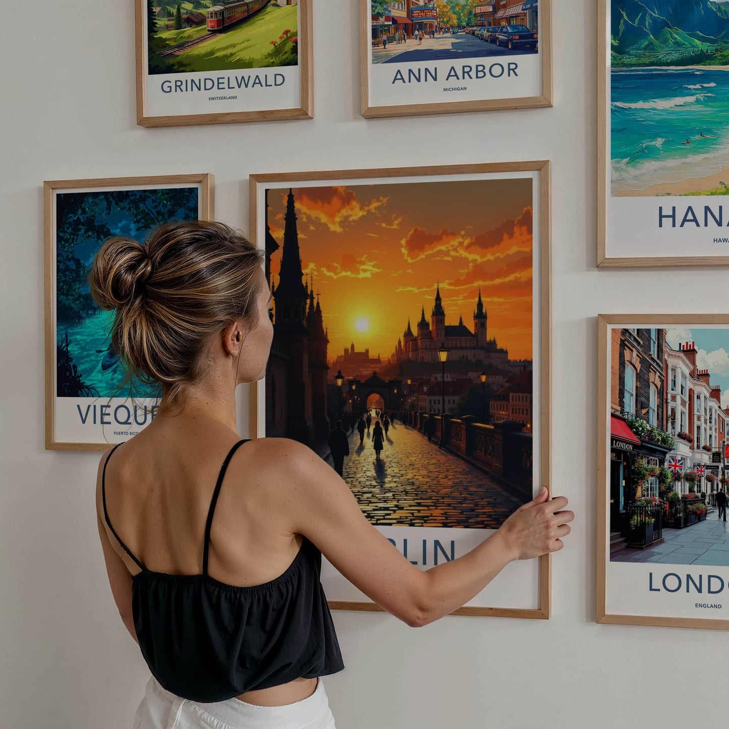 Lublin Poster - Poland Framed Art - Golden Hour Cityscape Gallery Art
