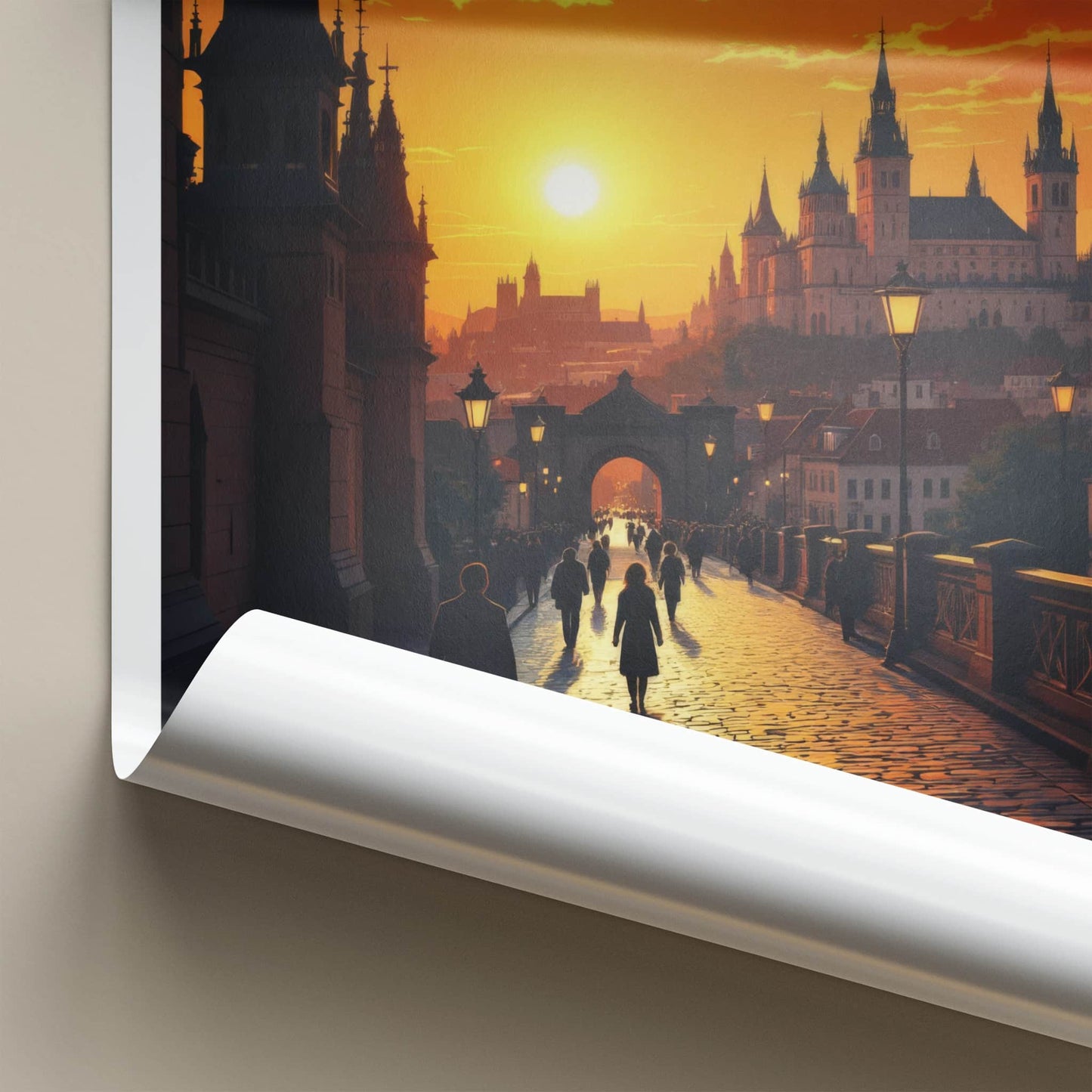 Lublin Poster - Poland Framed Art - Golden Hour Cityscape Gallery Art