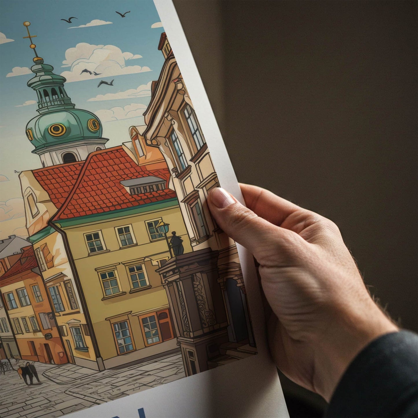 Lublin Poster - Poland Framed Print - Vibrant City Towers Framed Decor
