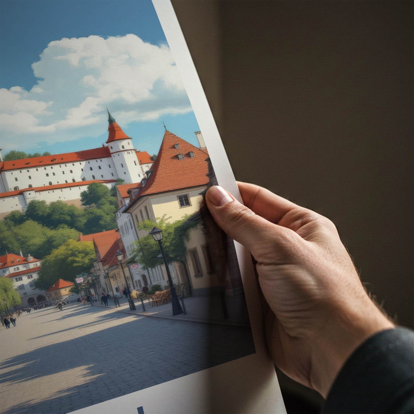 Lublin Poster - Poland Travel Art - Grand Castle Hillside Home Decor