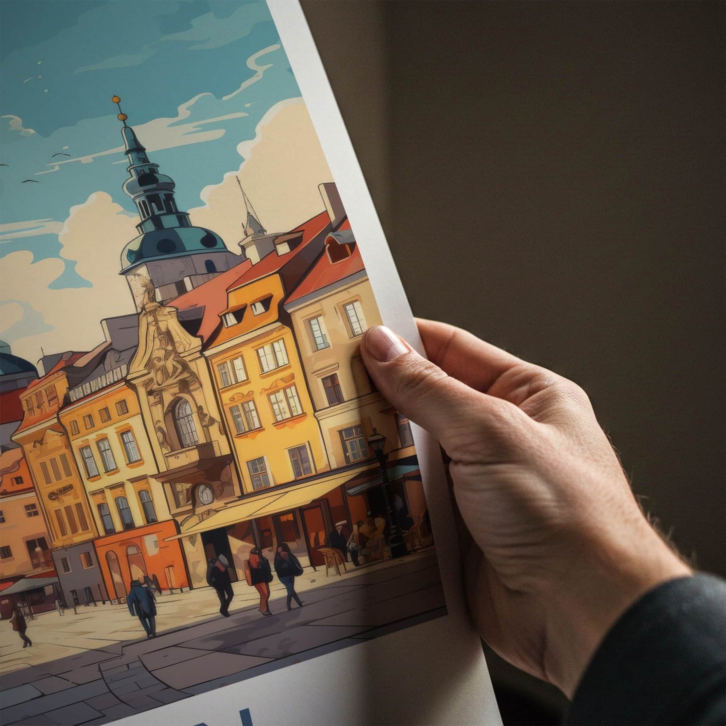 Lublin Poster - Poland Travel Art - Historic City Street Home Decor