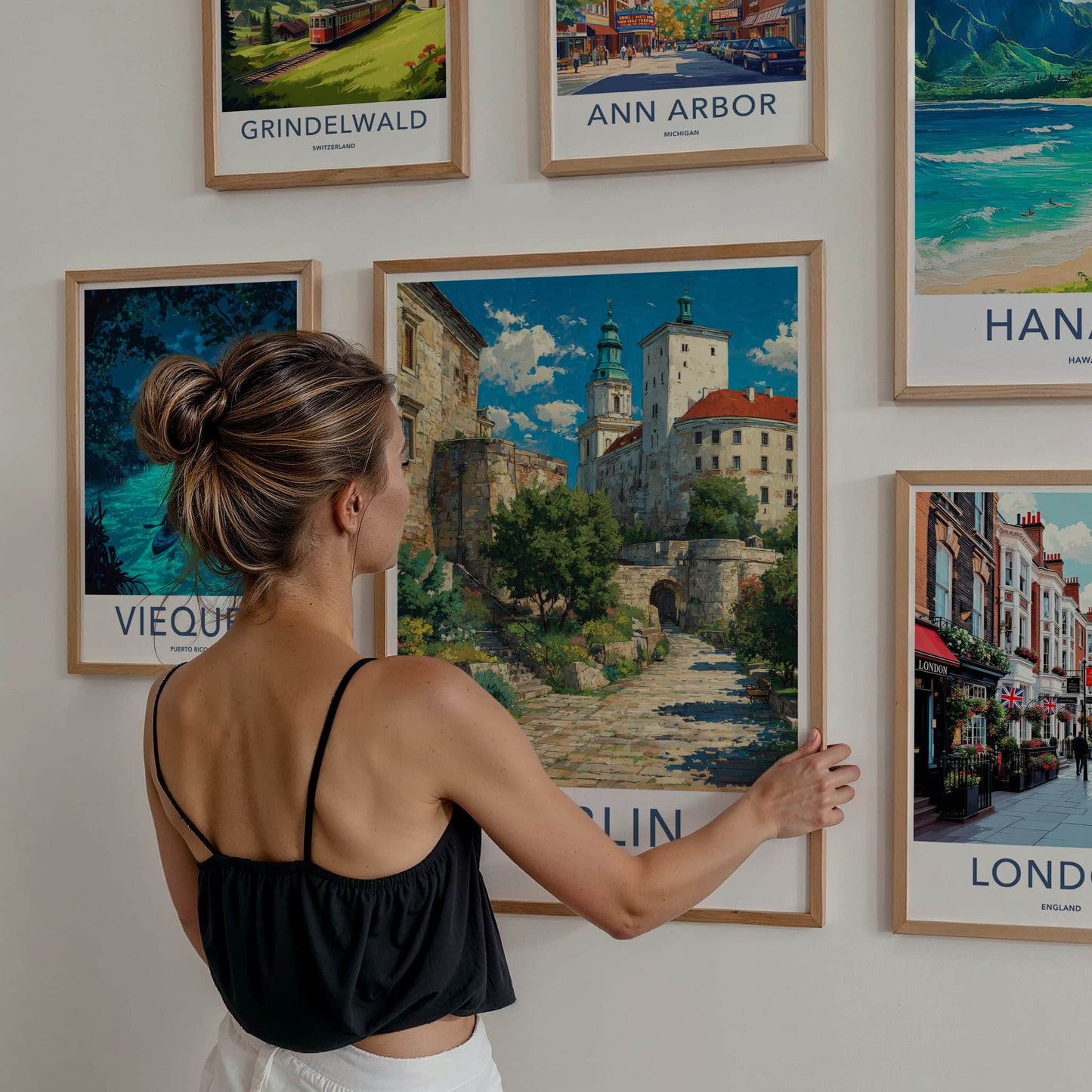 Lublin Poster - Poland Travel Art - Historic Garden Pathway Wall Decor
