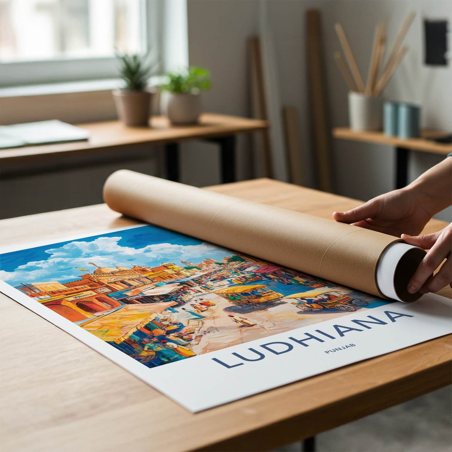 Ludhiana Poster - India Travel Art - Punjab Vibrant Cityscape Home Decor