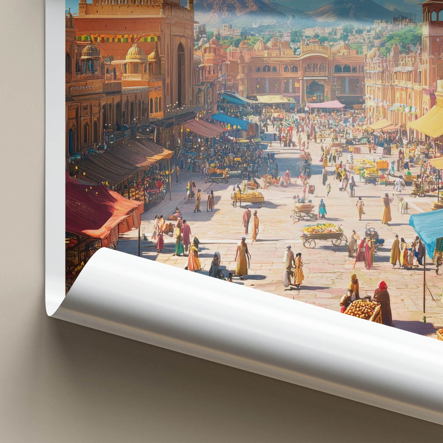 Ludhiana Poster - India Wall Art - Punjab Vibrant Market Scene Home Decor