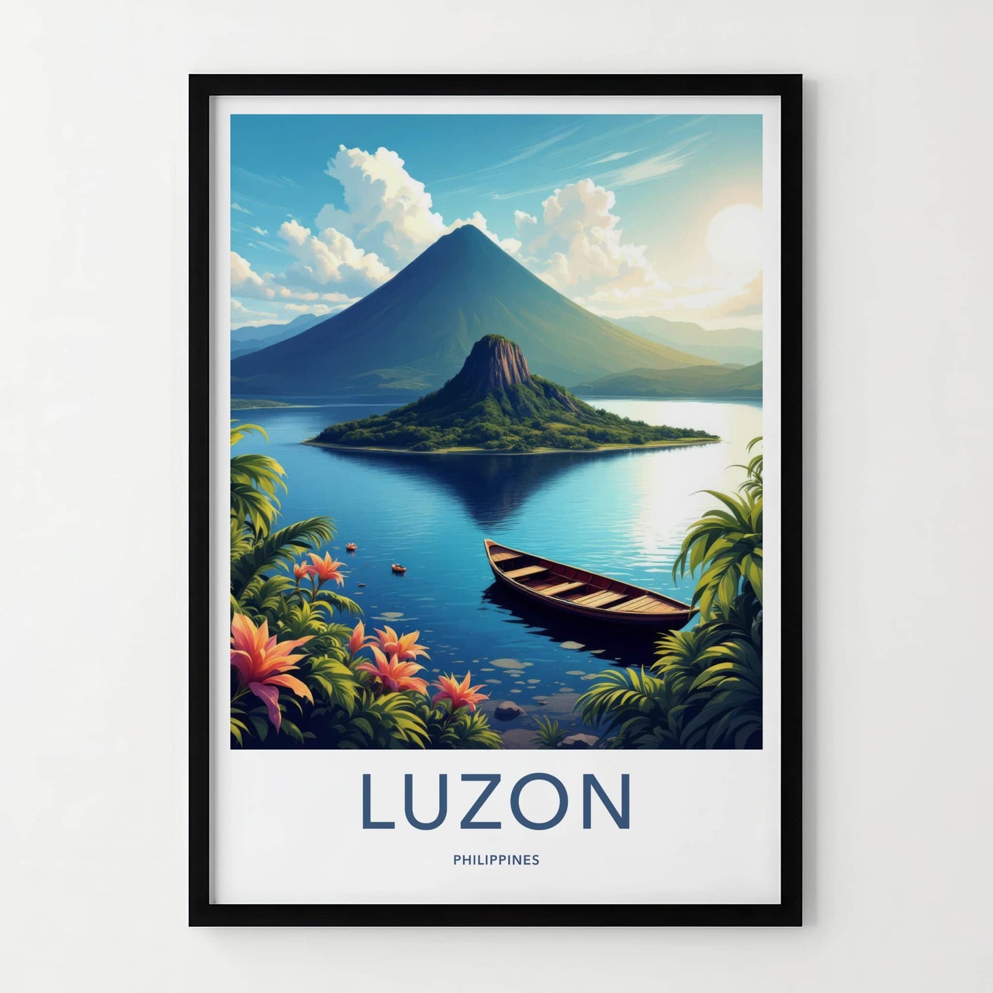 Luzon Poster - Philippines Travel Art - Majestic Volcanic Island Home Decor