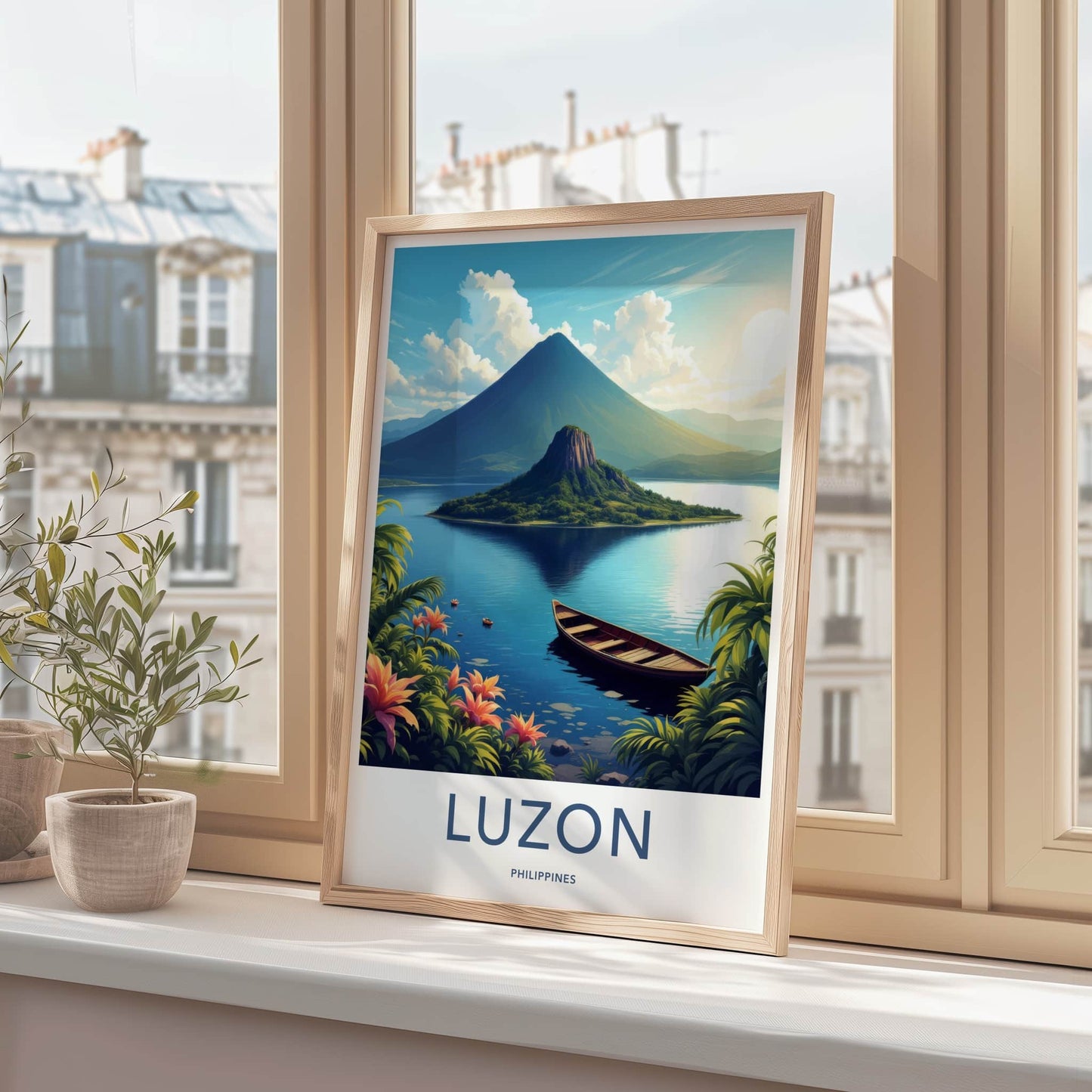 Luzon Poster - Philippines Travel Art - Majestic Volcanic Island Home Decor