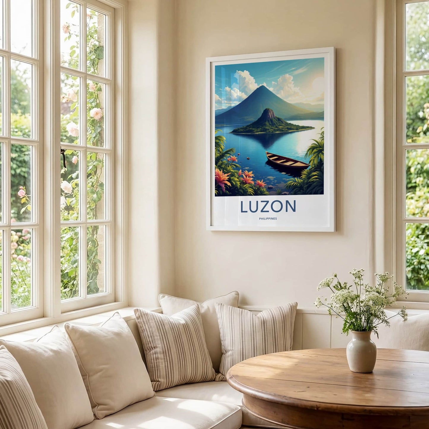 Luzon Poster - Philippines Travel Art - Majestic Volcanic Island Home Decor