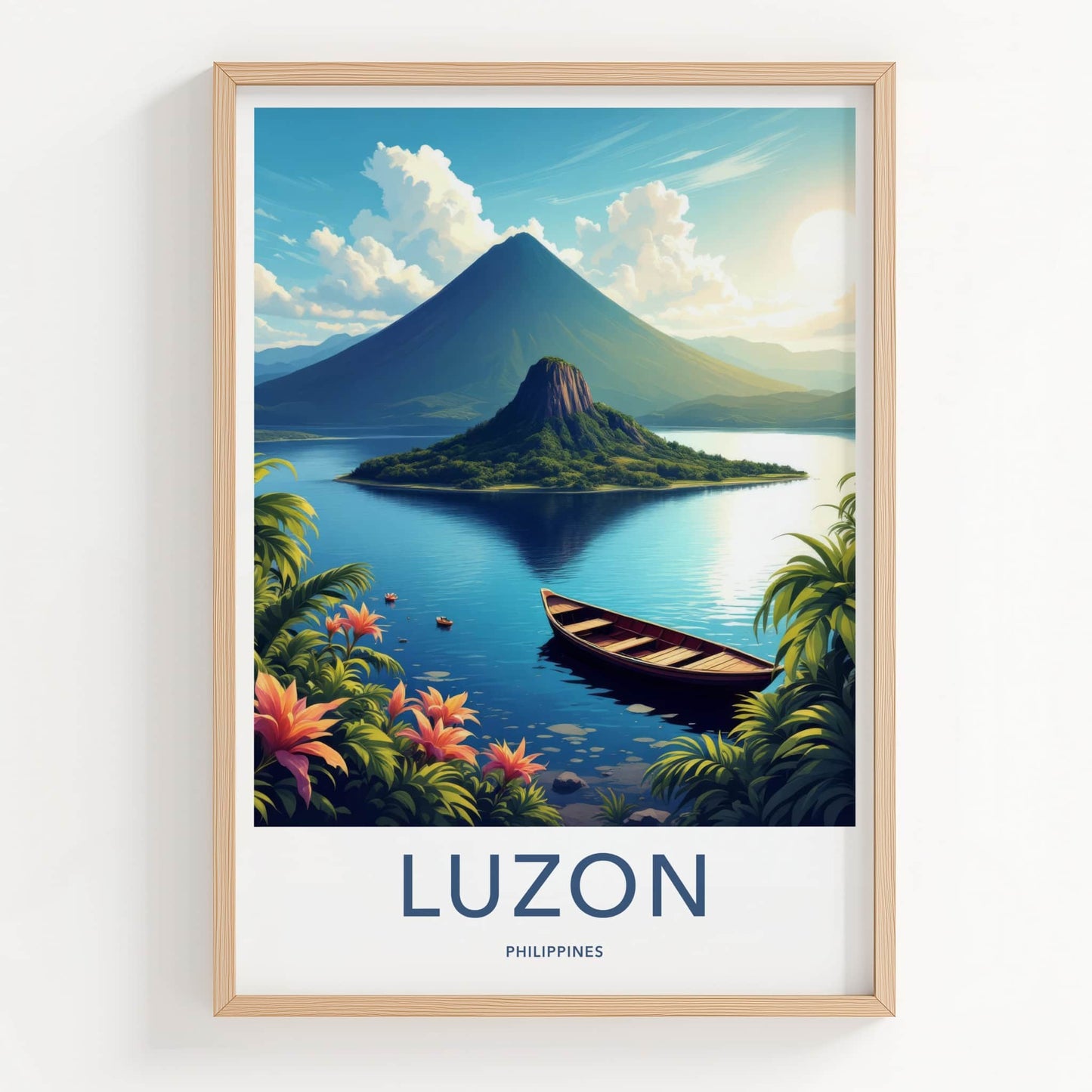 Luzon Poster - Philippines Travel Art - Majestic Volcanic Island Home Decor