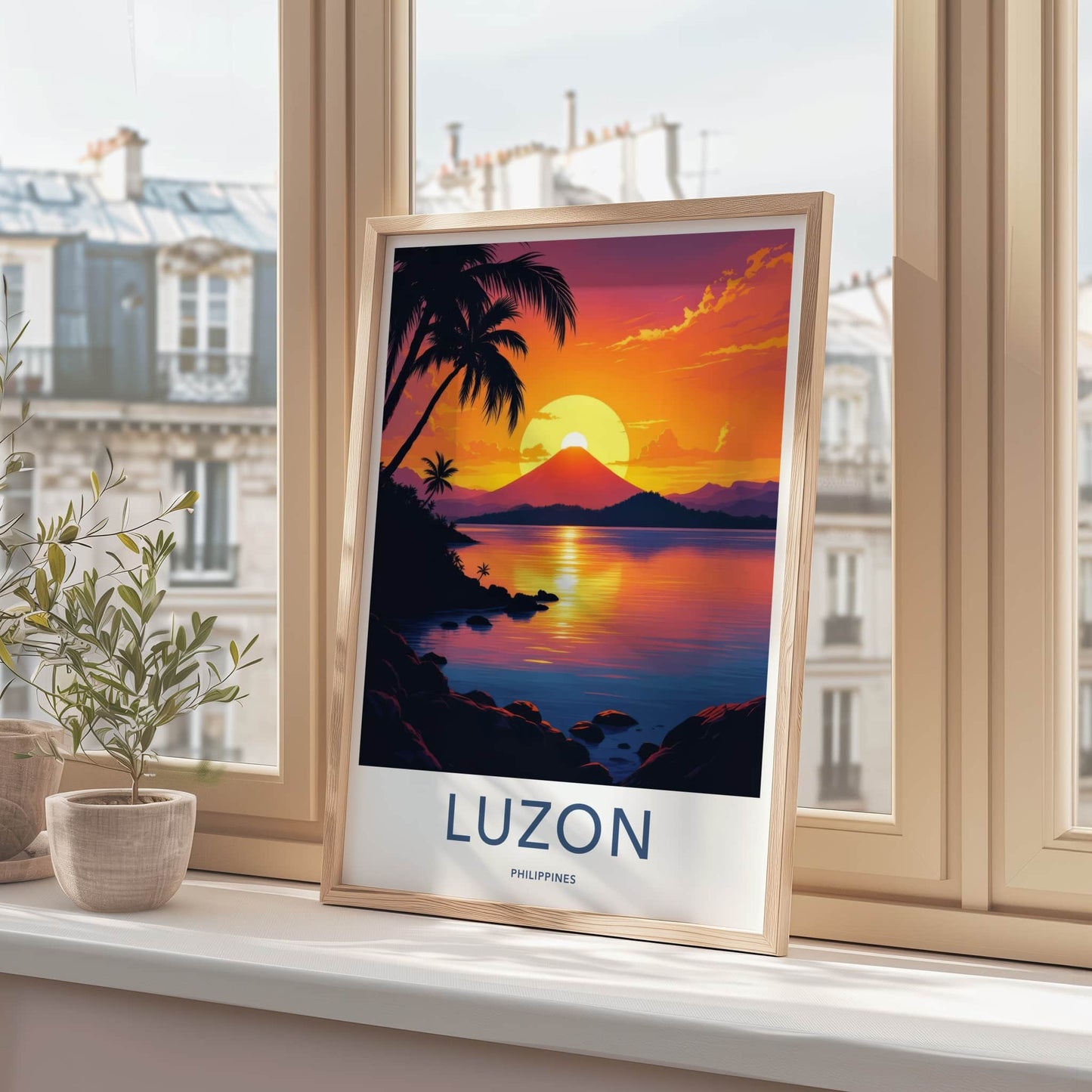 Luzon Poster - Philippines Wall Art - Tropical Island Sunset Home Decor