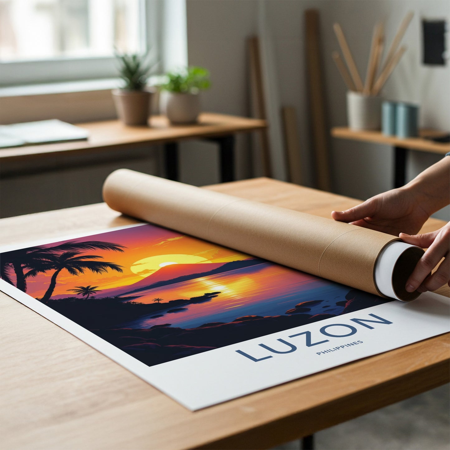 Luzon Poster - Philippines Wall Art - Tropical Island Sunset Home Decor