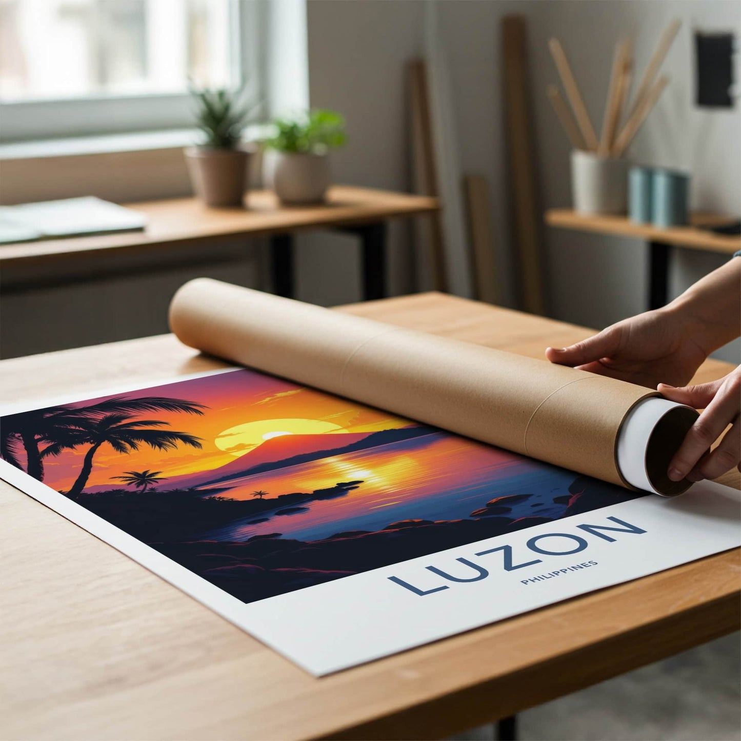 Luzon Poster - Philippines Wall Art - Tropical Island Sunset Home Decor