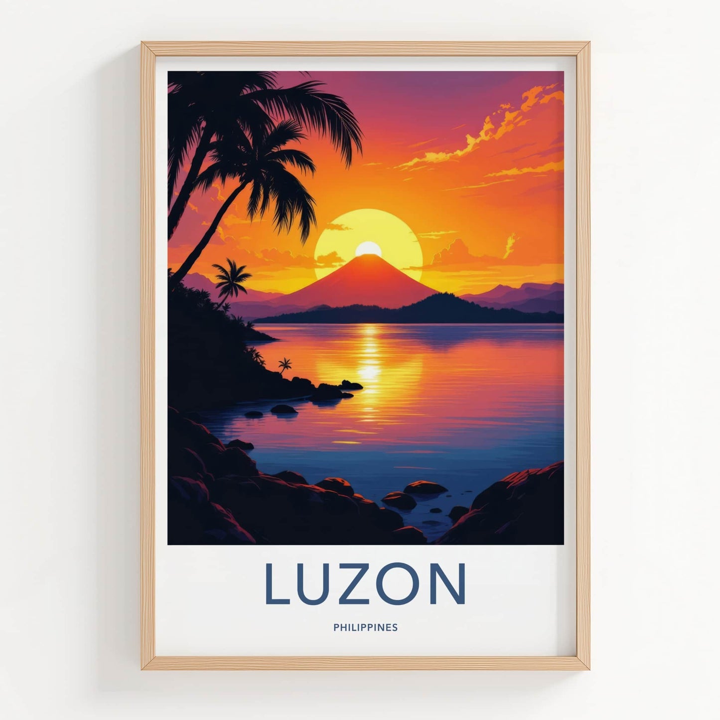 Luzon Poster - Philippines Wall Art - Tropical Island Sunset Home Decor