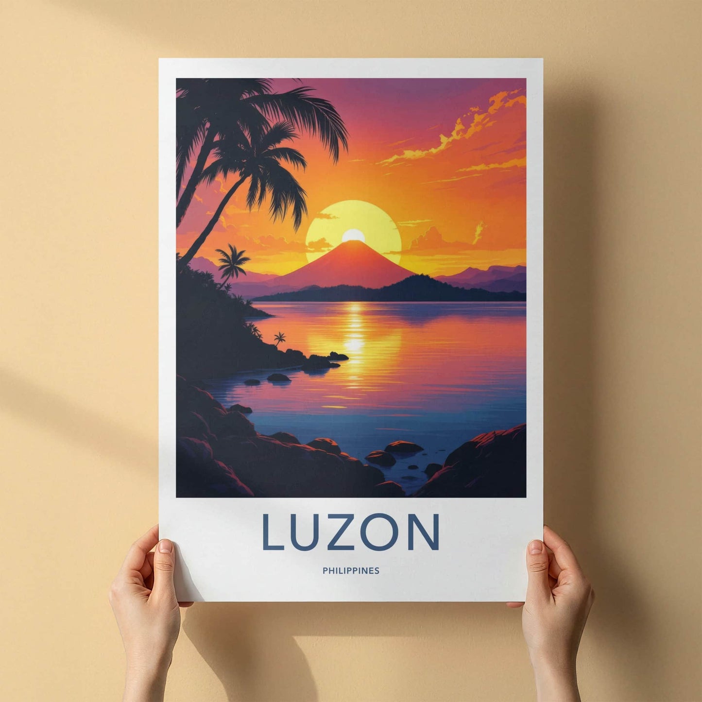 Luzon Poster - Philippines Wall Art - Tropical Island Sunset Home Decor