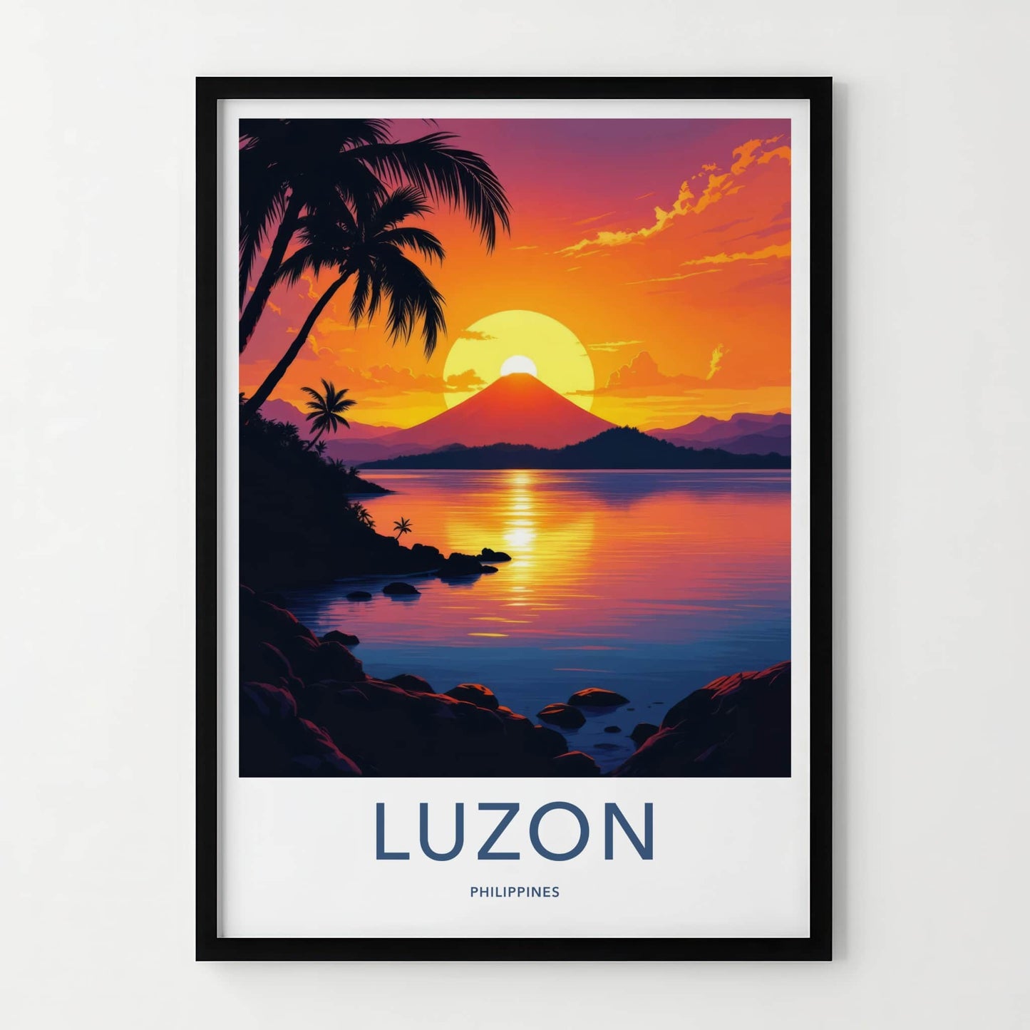 Luzon Poster - Philippines Wall Art - Tropical Island Sunset Home Decor