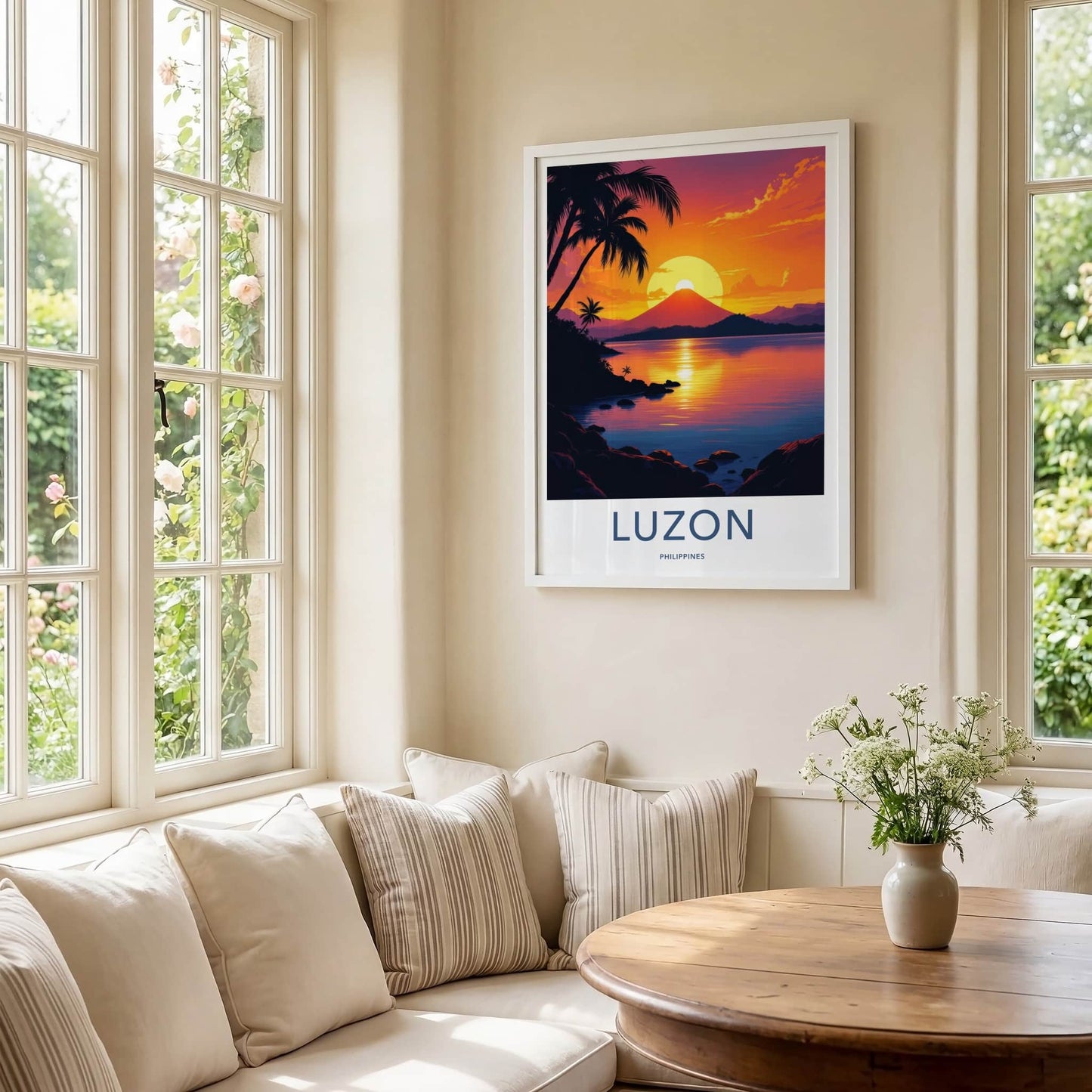 Luzon Poster - Philippines Wall Art - Tropical Island Sunset Home Decor