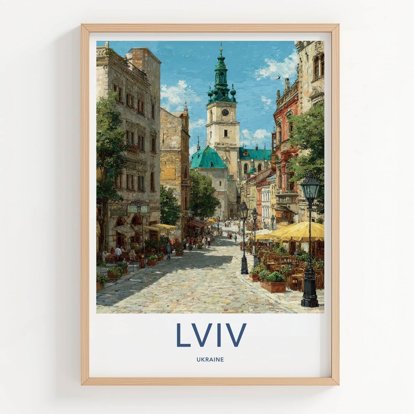 Lviv Poster - Ukraine Framed Art - Bell Tower Street Gallery Art