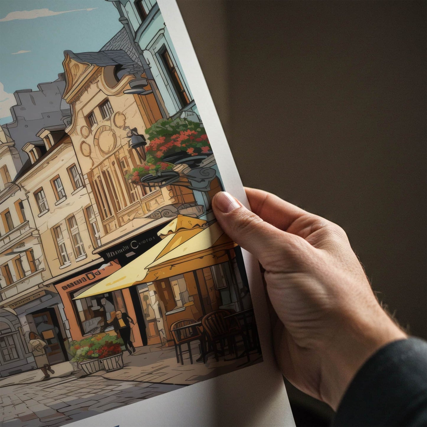 Lviv Poster - Ukraine Travel Art - Historic City Street Wall Decor