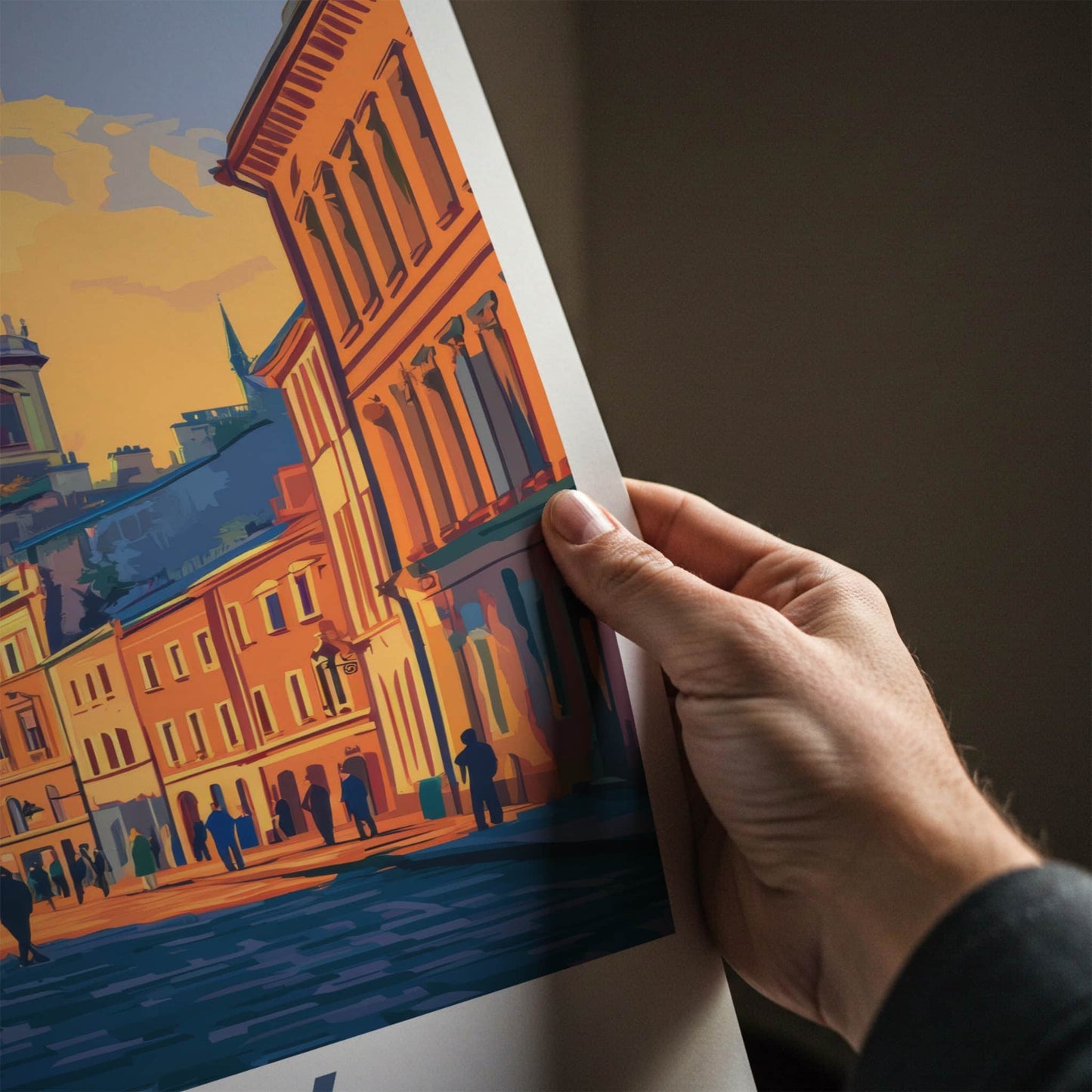 Lviv Poster - Ukraine Travel Art - Historic City Sunset Home Decor