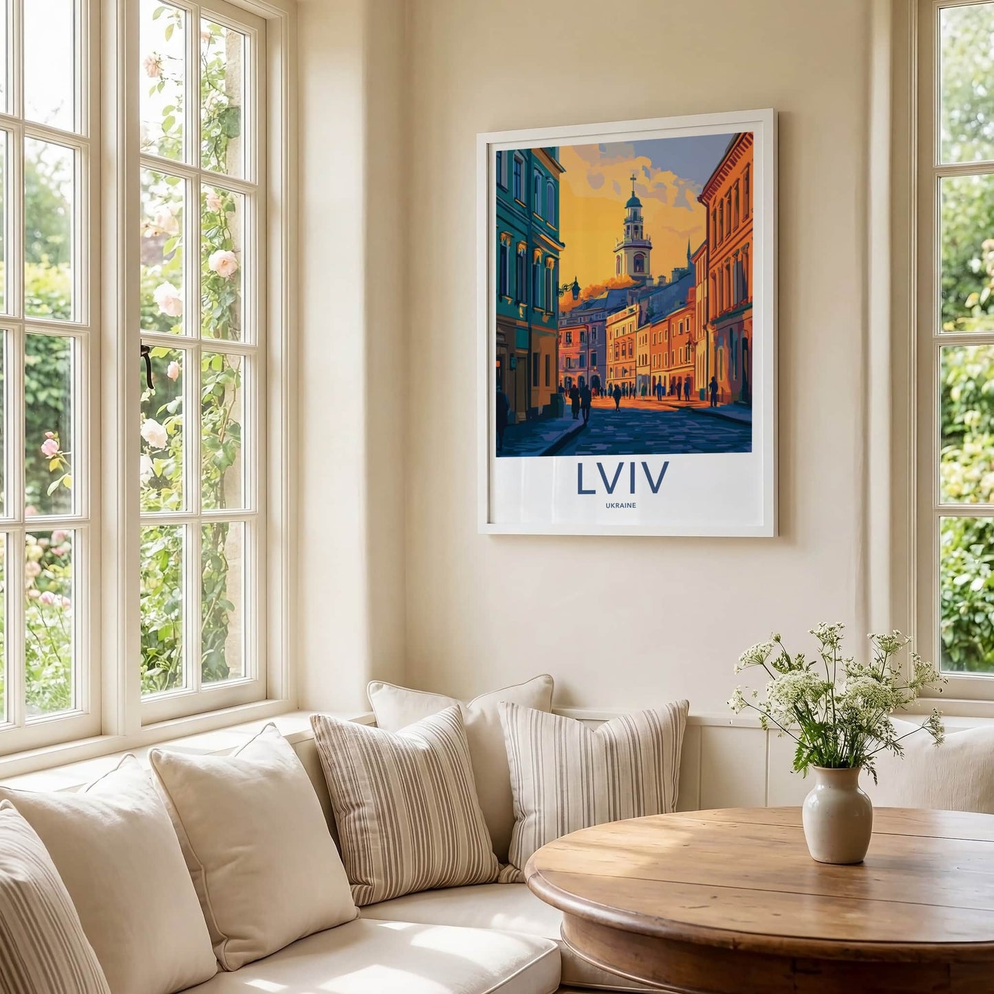 Lviv Poster - Ukraine Travel Art - Historic City Sunset Home Decor