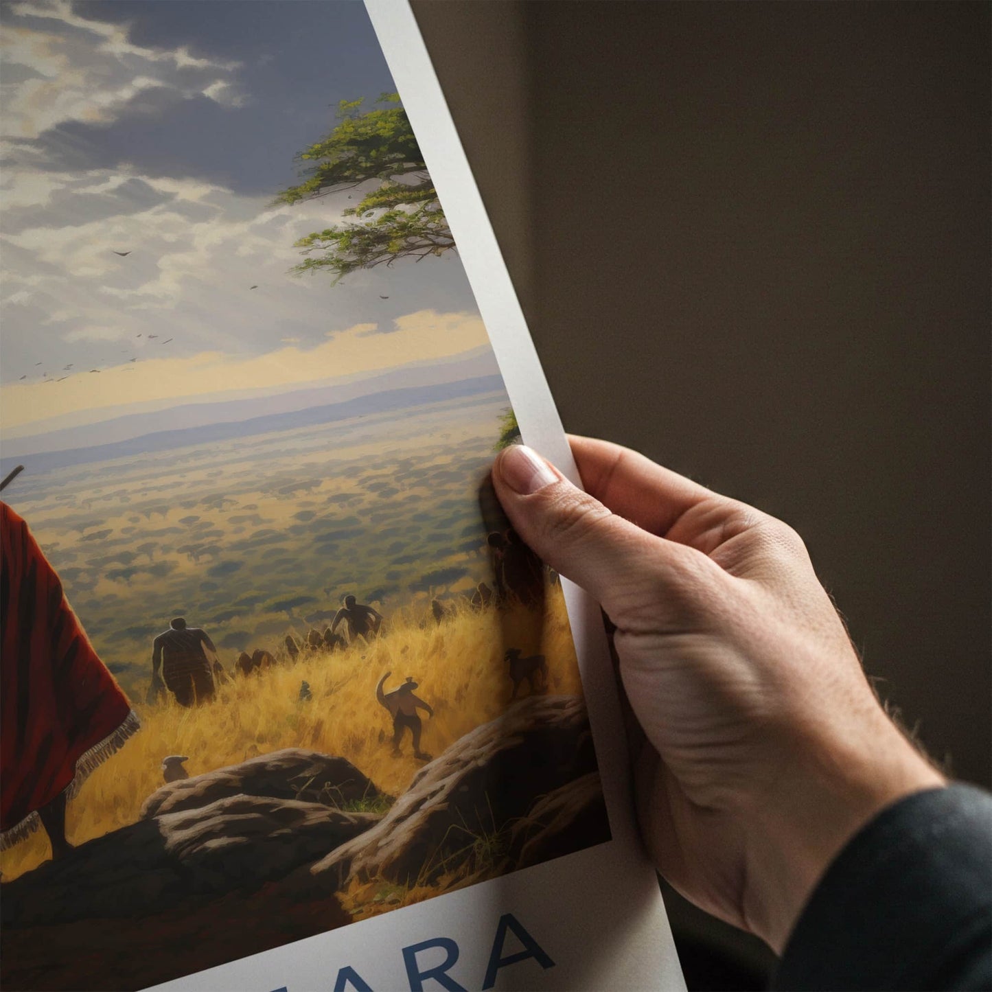 Maasai Mara Poster - Kenya Travel Art - Sunlit African Plains Home Decor