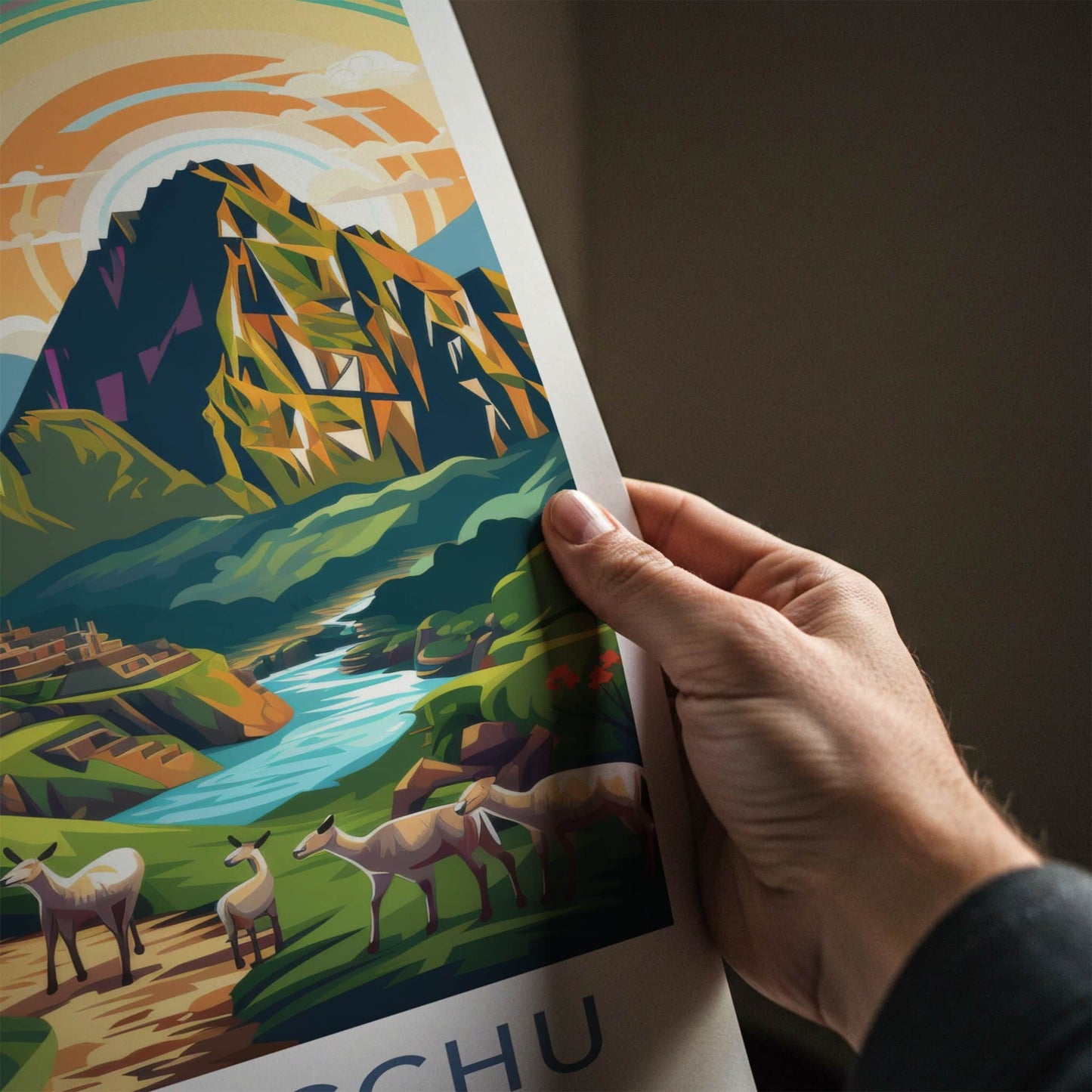 Machu Picchu Poster - Peru Travel Art - Ancient City Mountains Home Decor