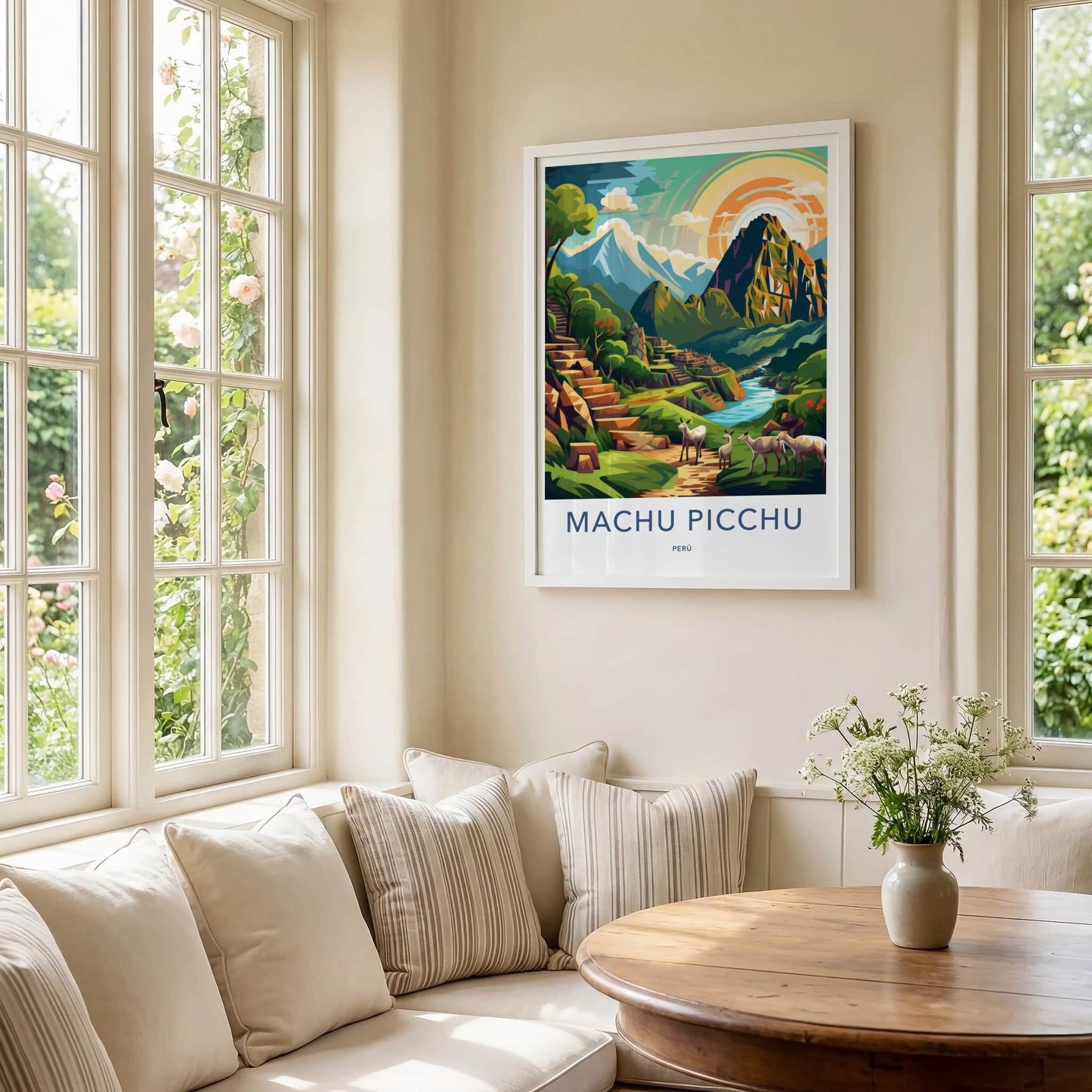 Machu Picchu Poster - Peru Travel Art - Ancient City Mountains Home Decor