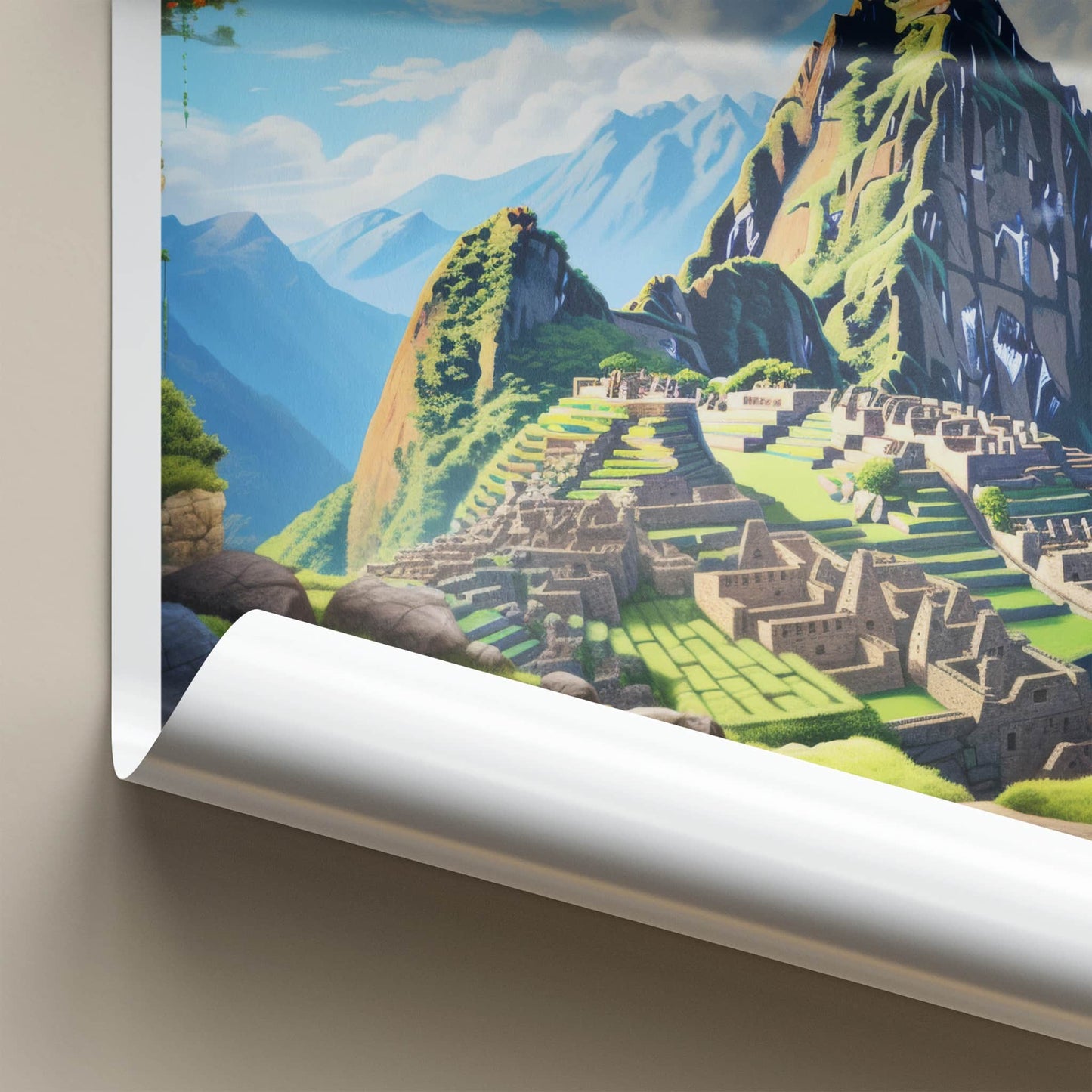 Machu Picchu Poster - Peru Travel Art - Ancient Inca Citadel Home Decor