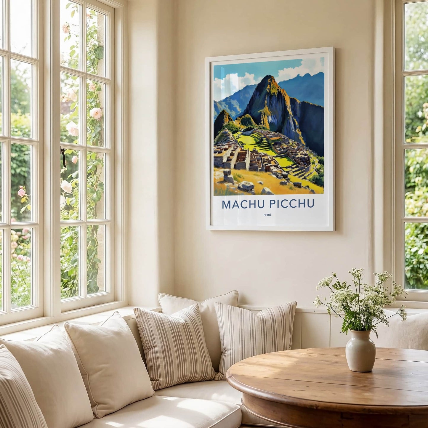 Machu Picchu Poster - Peru Travel Art - Ancient Terraced City Home Decor