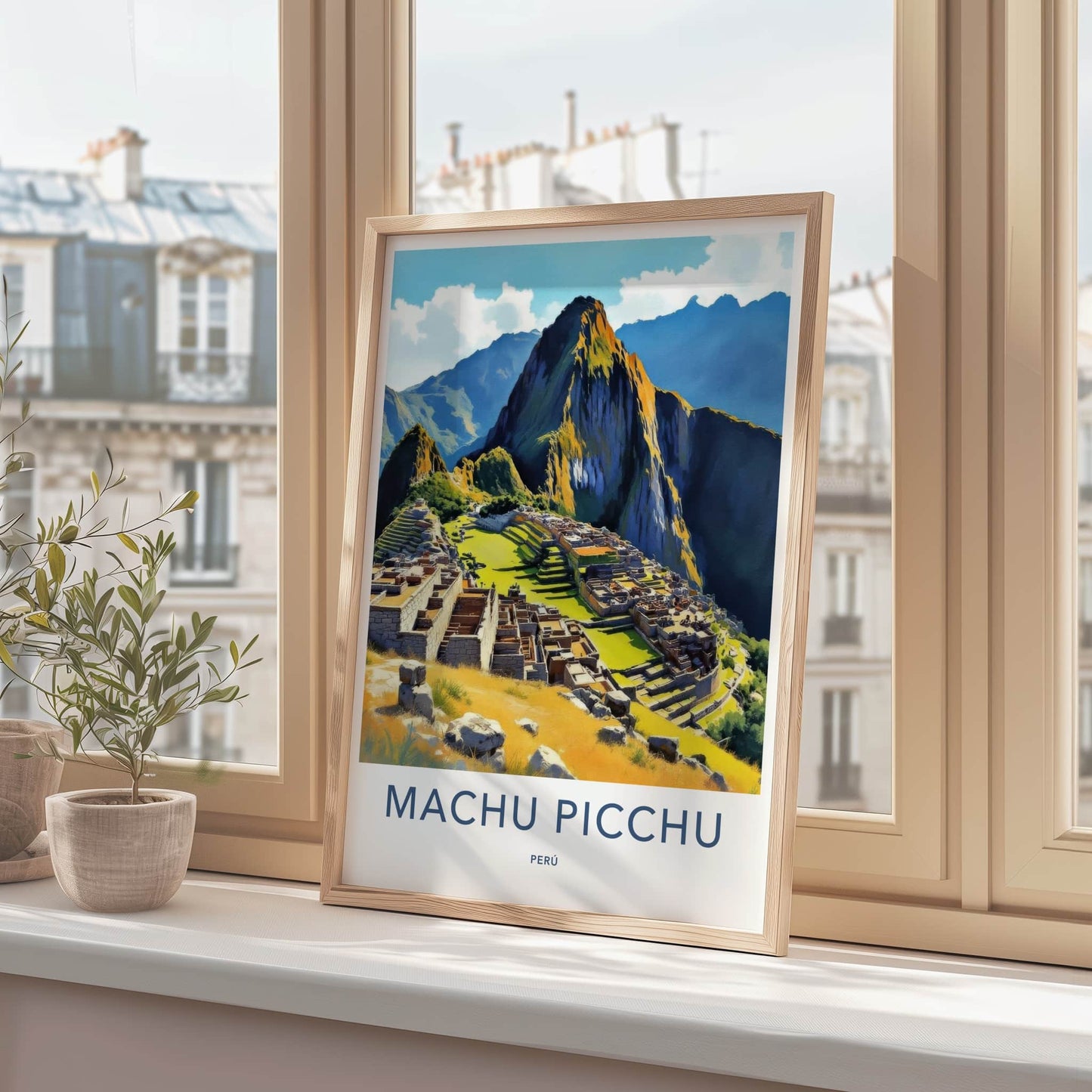 Machu Picchu Poster - Peru Travel Art - Ancient Terraced City Home Decor