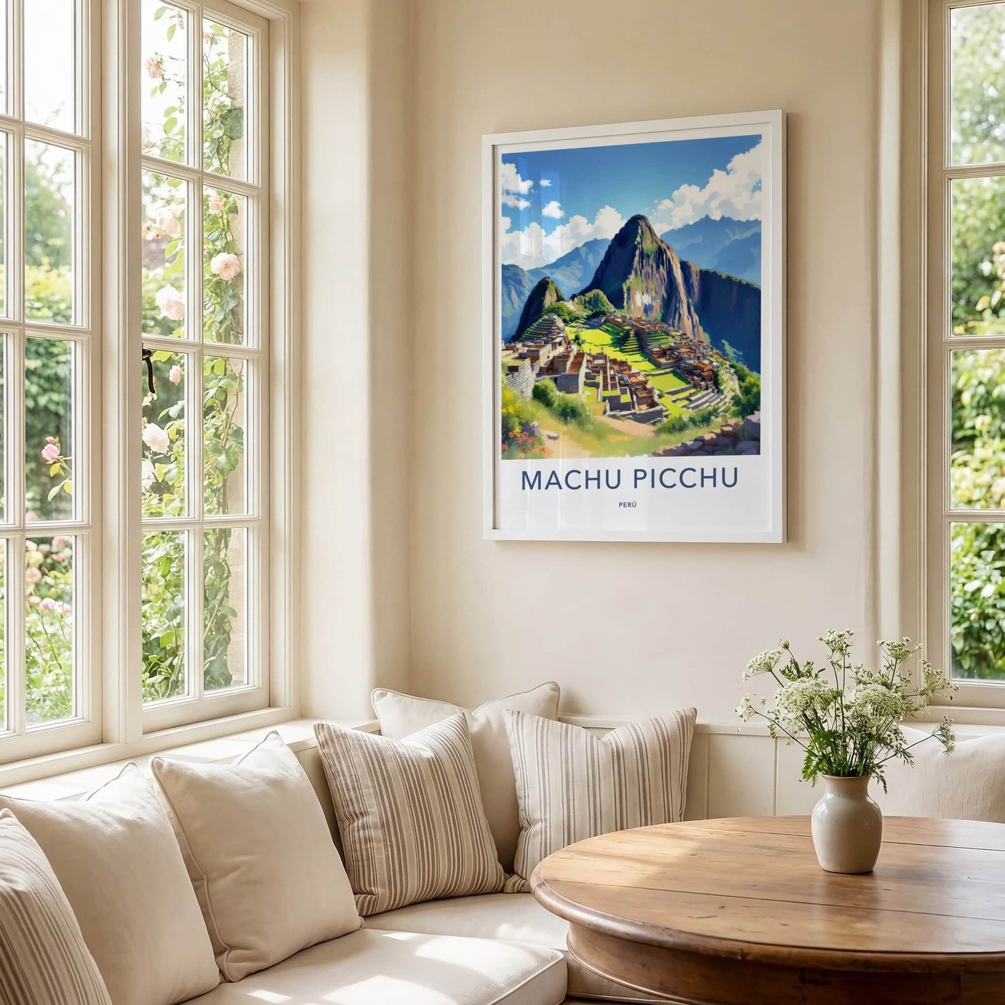Machu Picchu Poster - Peru Travel Art - Historic Terraced City Home Decor