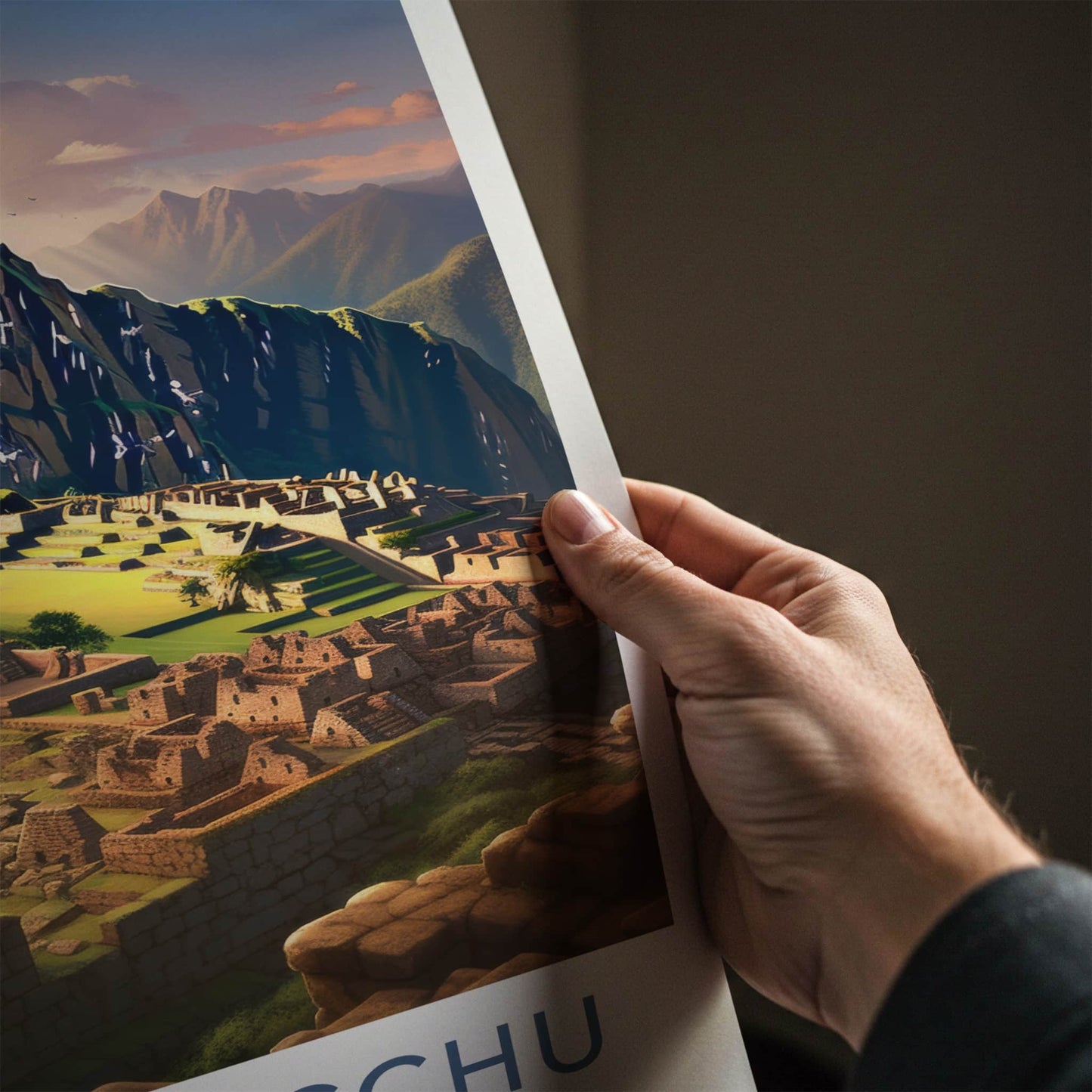 Machu Picchu Poster - Peru Wall Art - Ancient Inca Citadel Home Decor