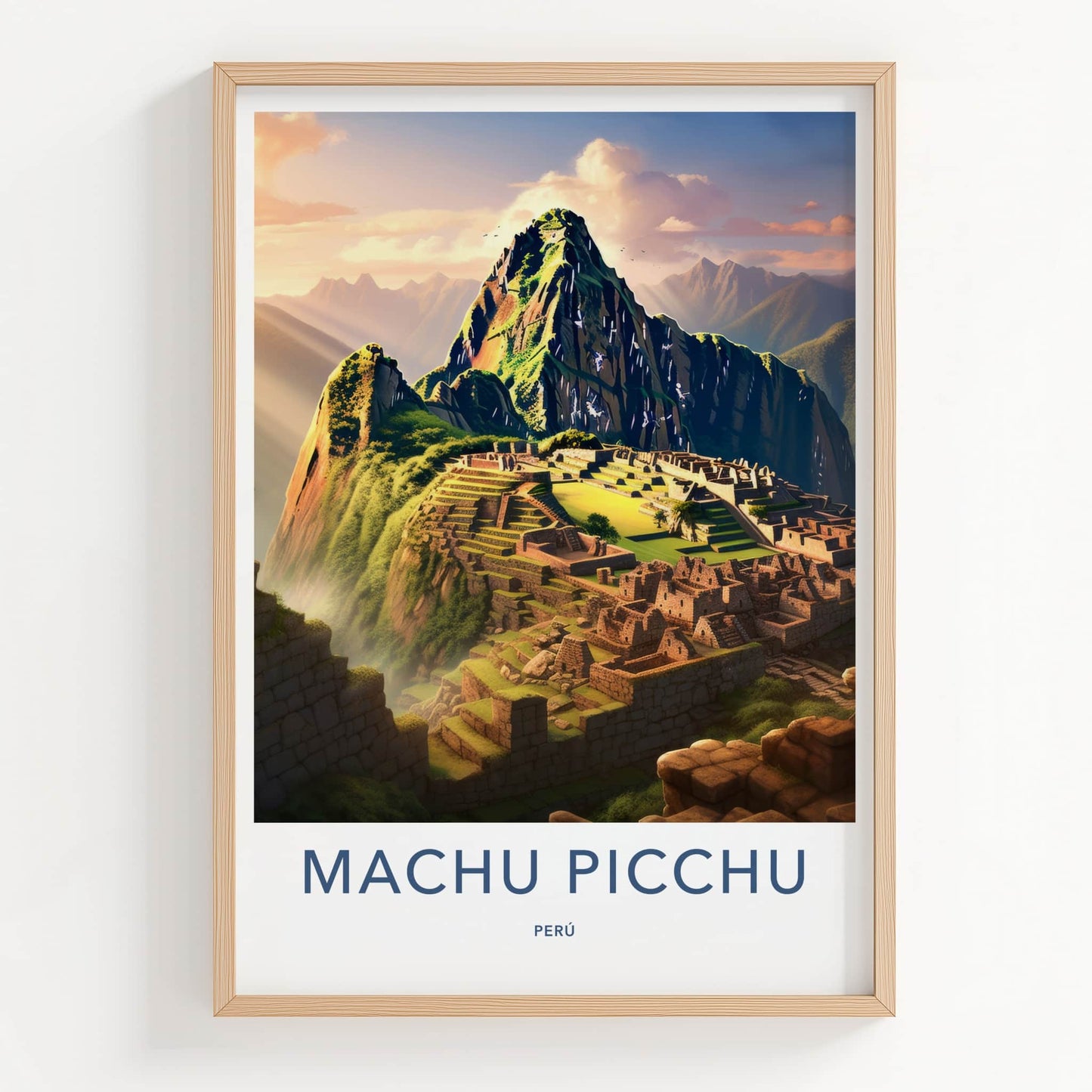 Machu Picchu Poster - Peru Wall Art - Ancient Inca Citadel Home Decor