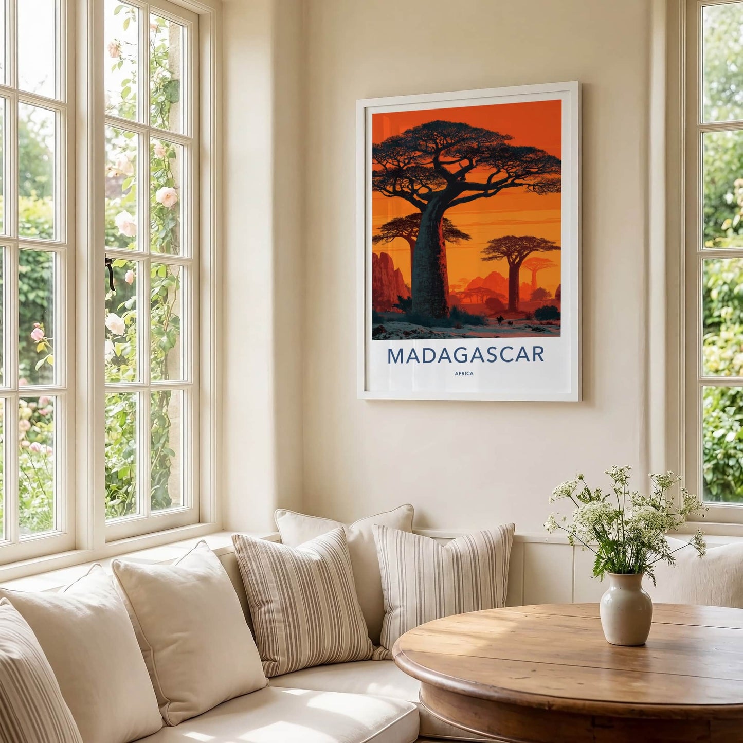 Madagascar Poster - Africa Fine Art - Baobab Tree Sunset Wall Decor
