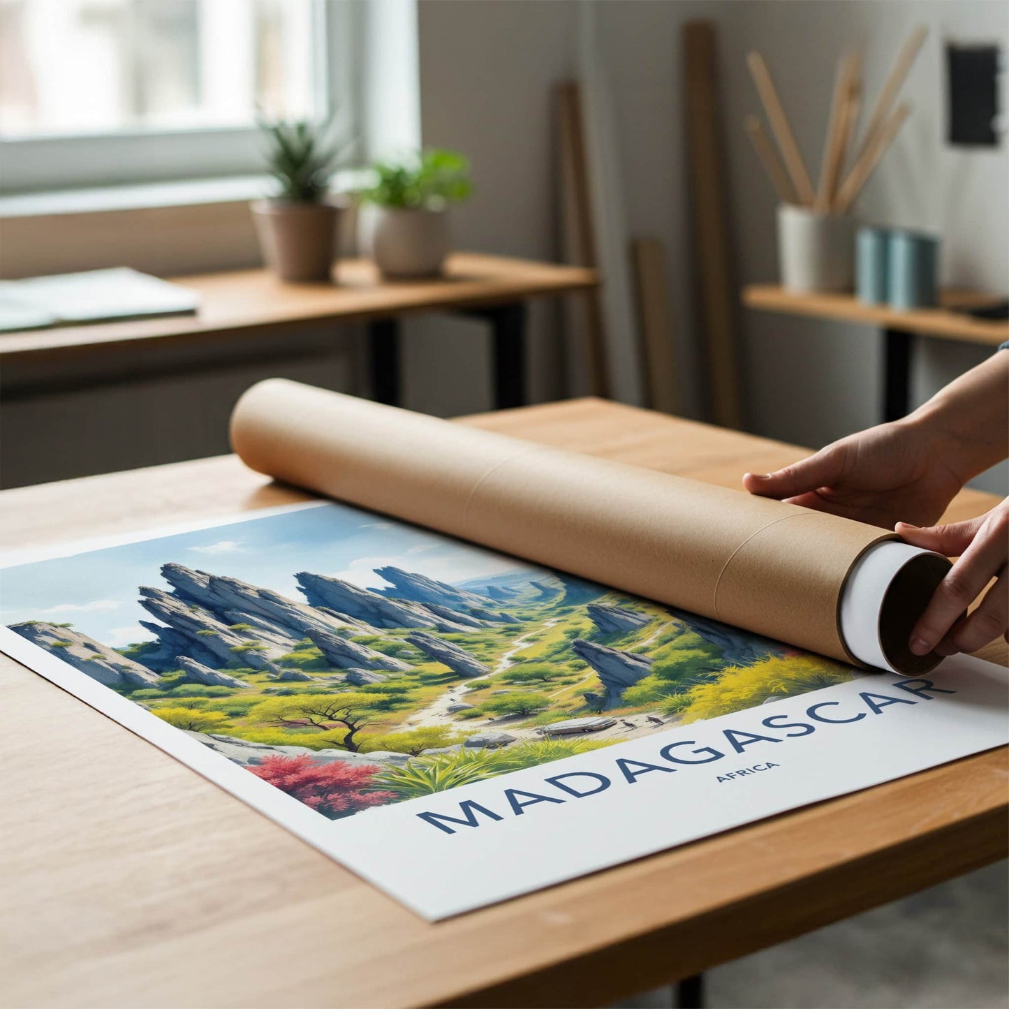 Madagascar Poster - Africa Travel Art - Towering Karst Formations Home Decor