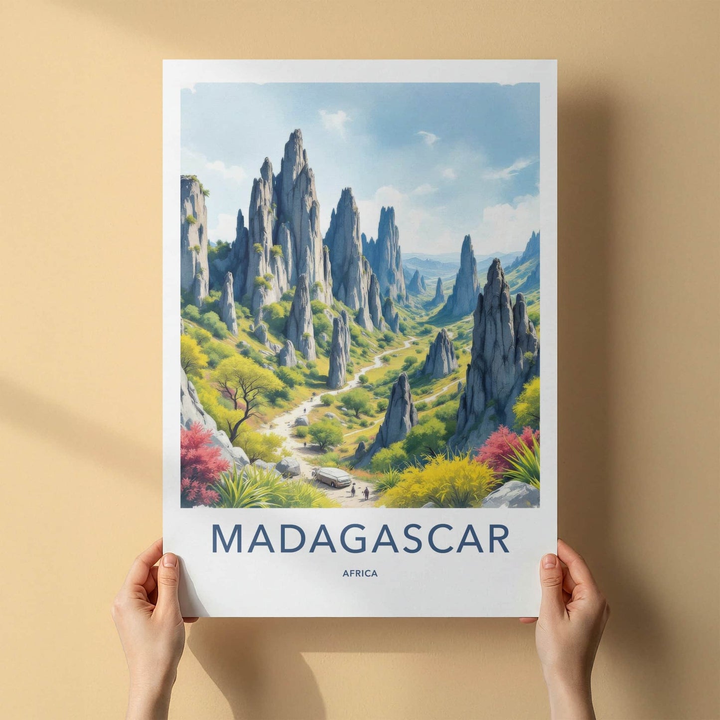 Madagascar Poster - Africa Travel Art - Towering Karst Formations Home Decor