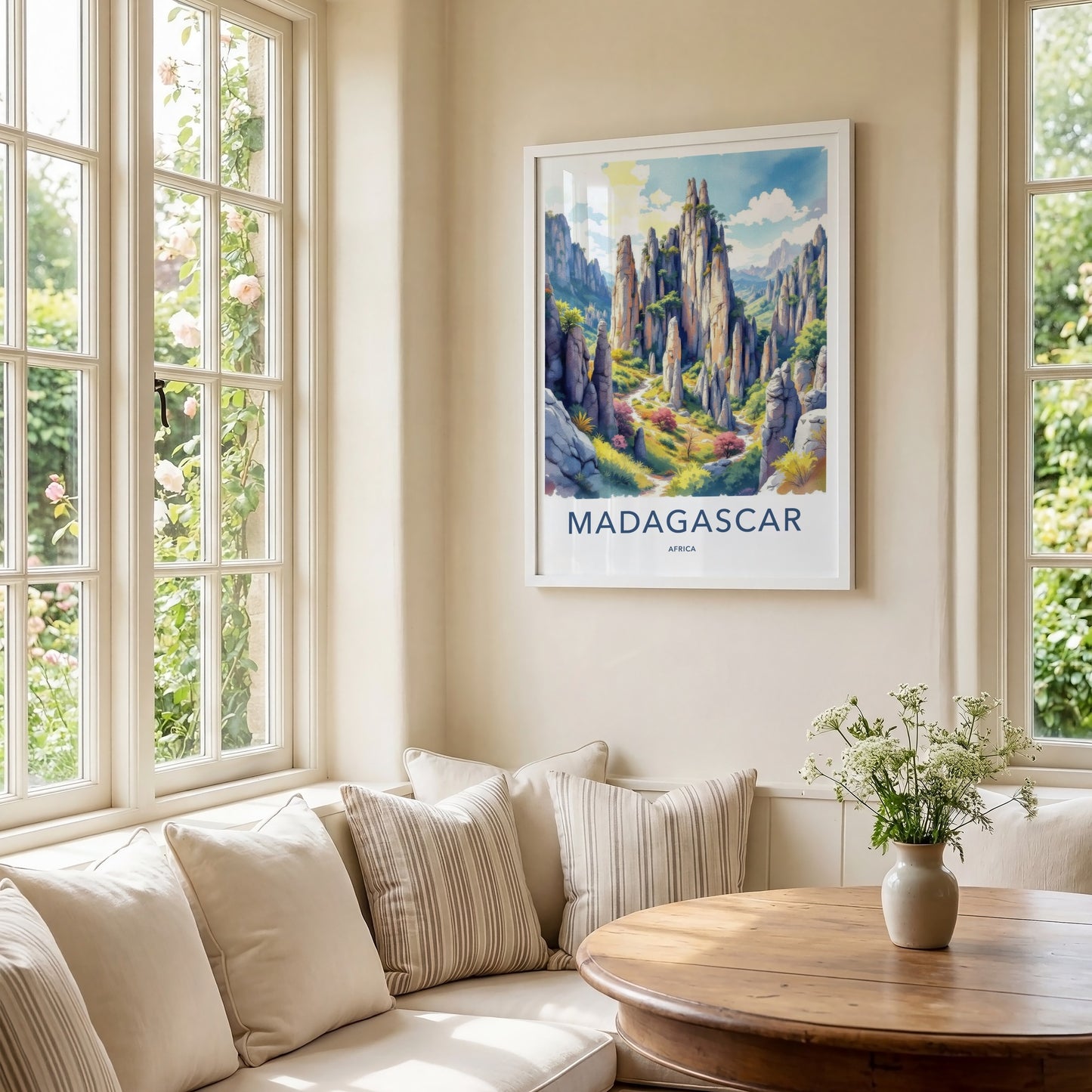 Madagascar Poster - Africa Wall Art - Jagged Karst Landscape Home Decor