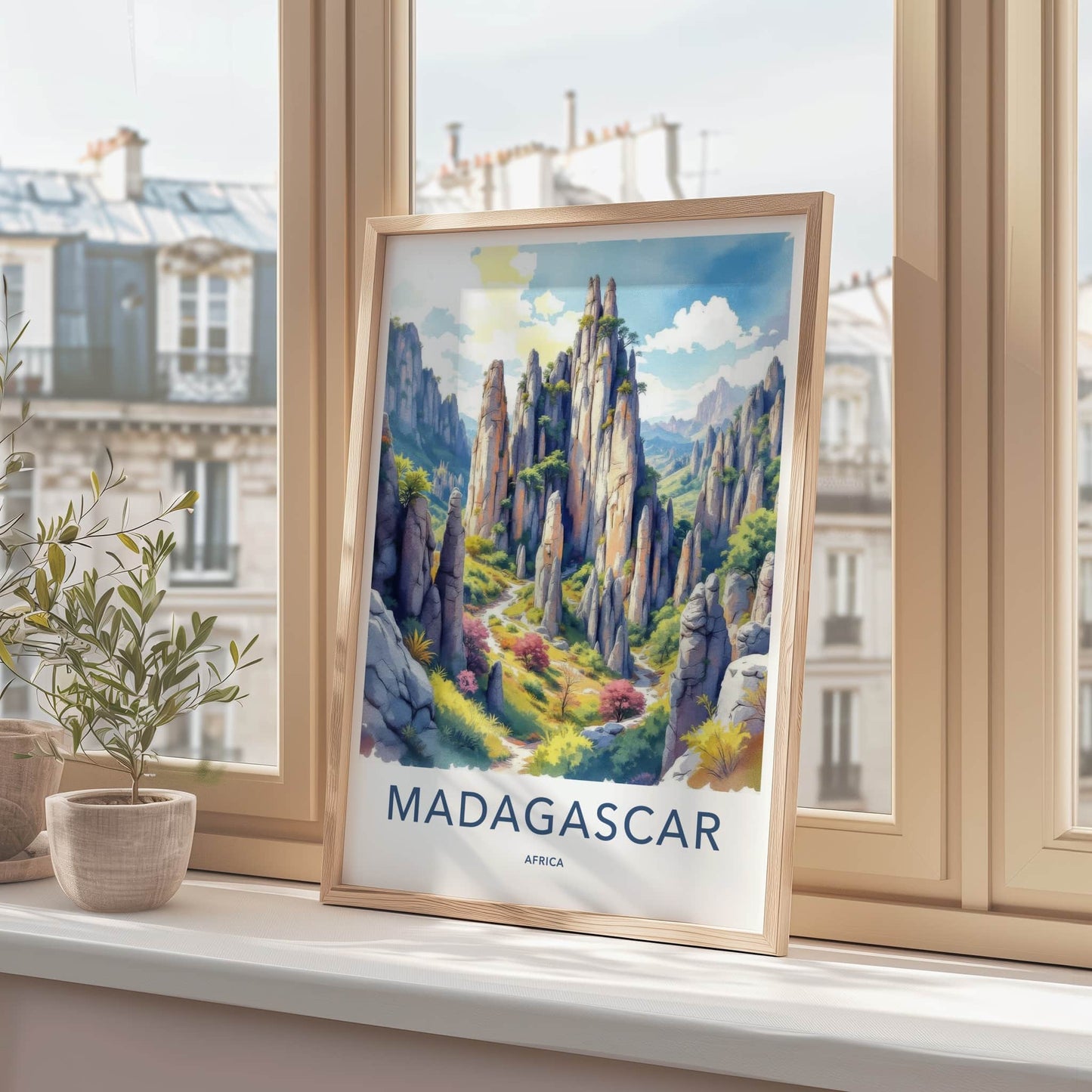 Madagascar Poster - Africa Wall Art - Jagged Karst Landscape Home Decor