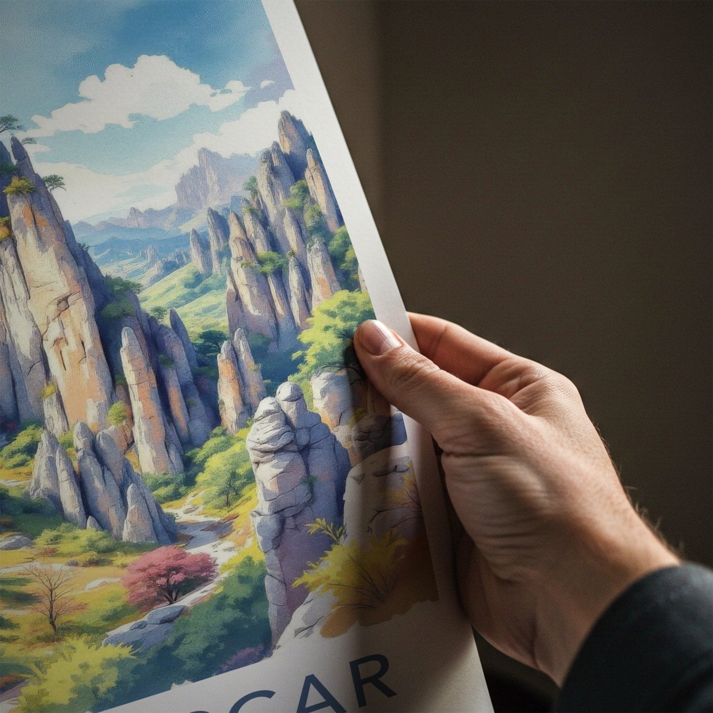 Madagascar Poster - Africa Wall Art - Jagged Karst Landscape Home Decor