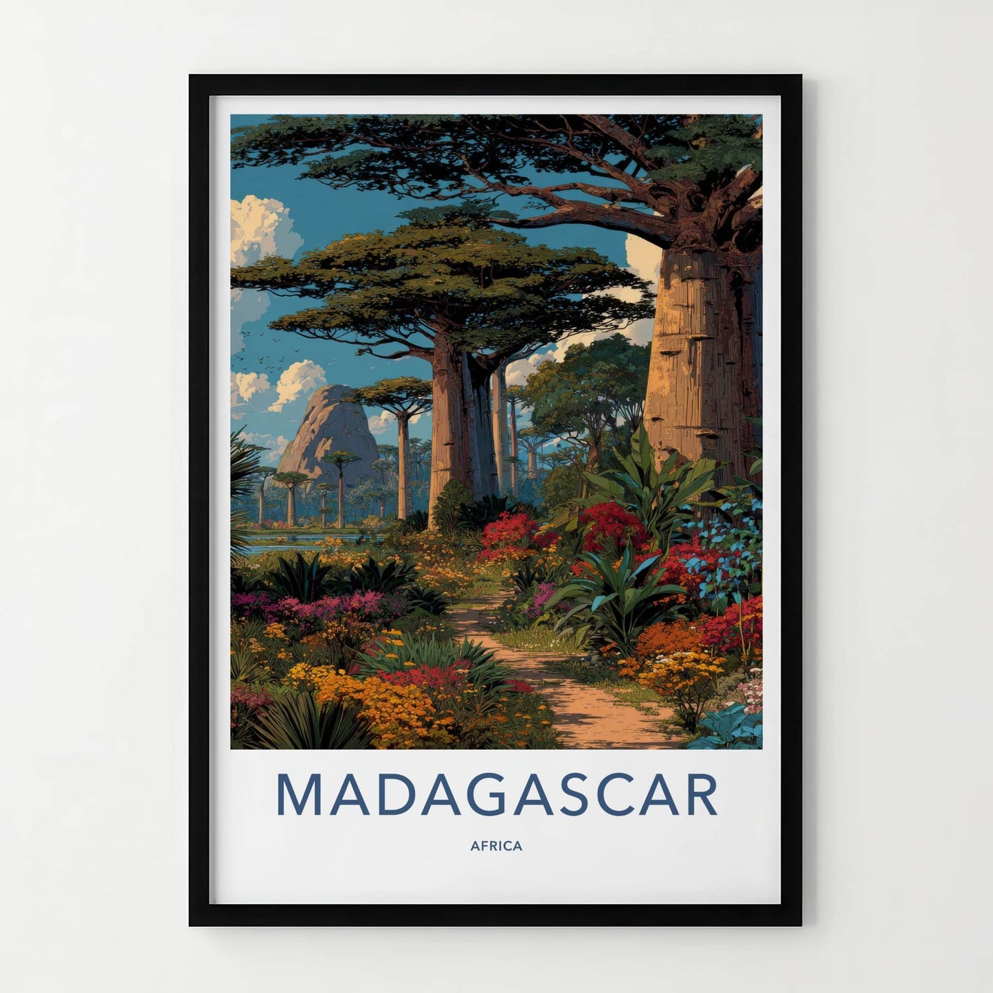 Madagascar Poster - Madagascar Baobab Trees Vibrant Travel Print Gallery Art