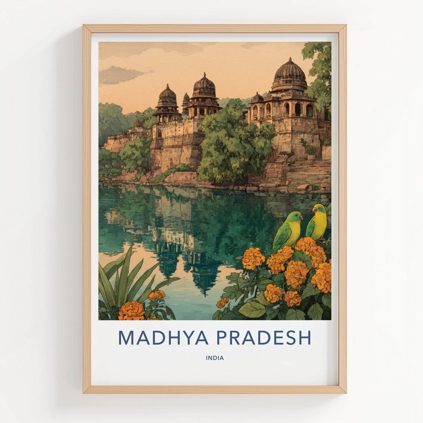 Madhya Pradesh Poster - India Art Print - Madhya Pradesh Palaces Wall Decor