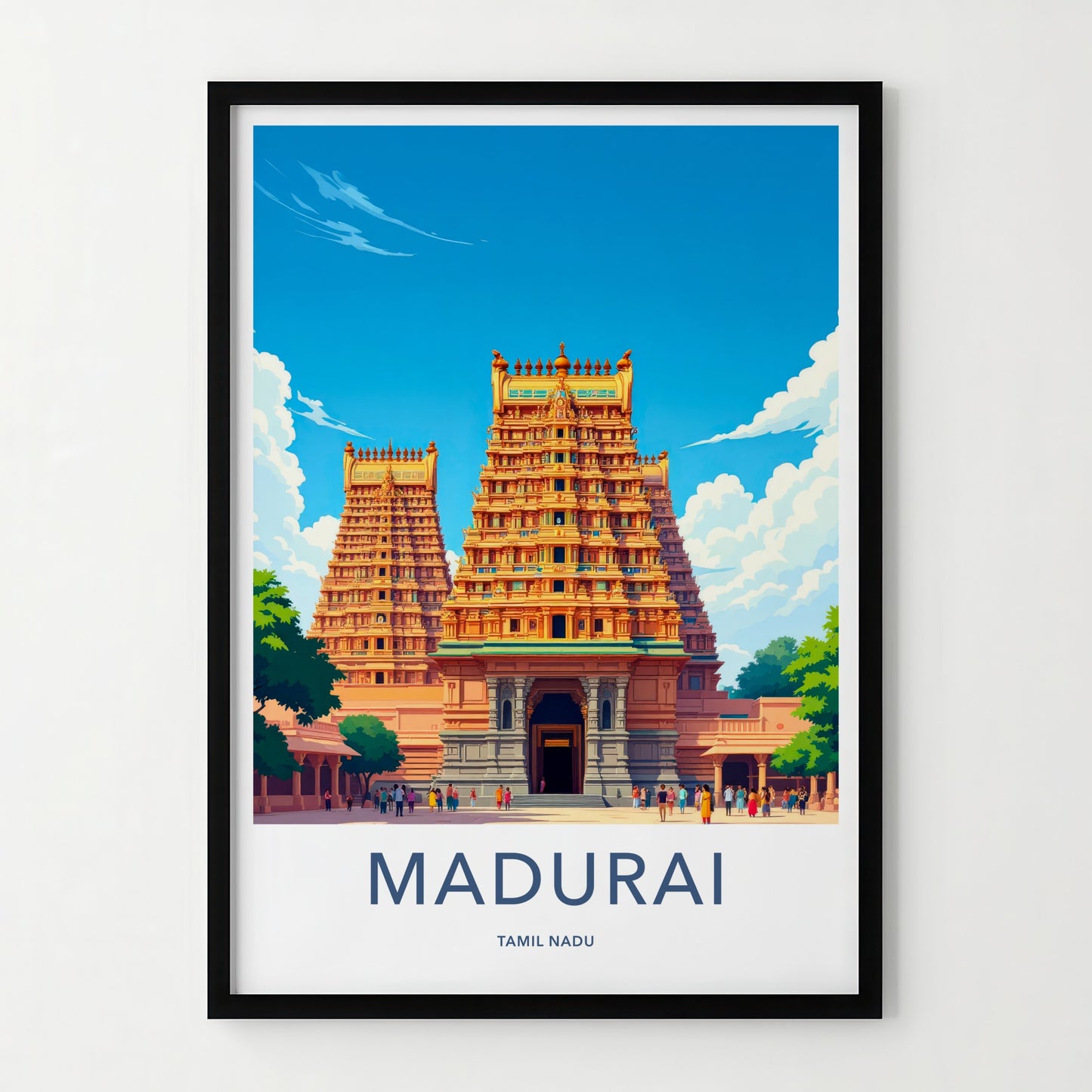 Madurai Poster - India Wall Art - Tamil Nadu Ornate Temple Home Decor
