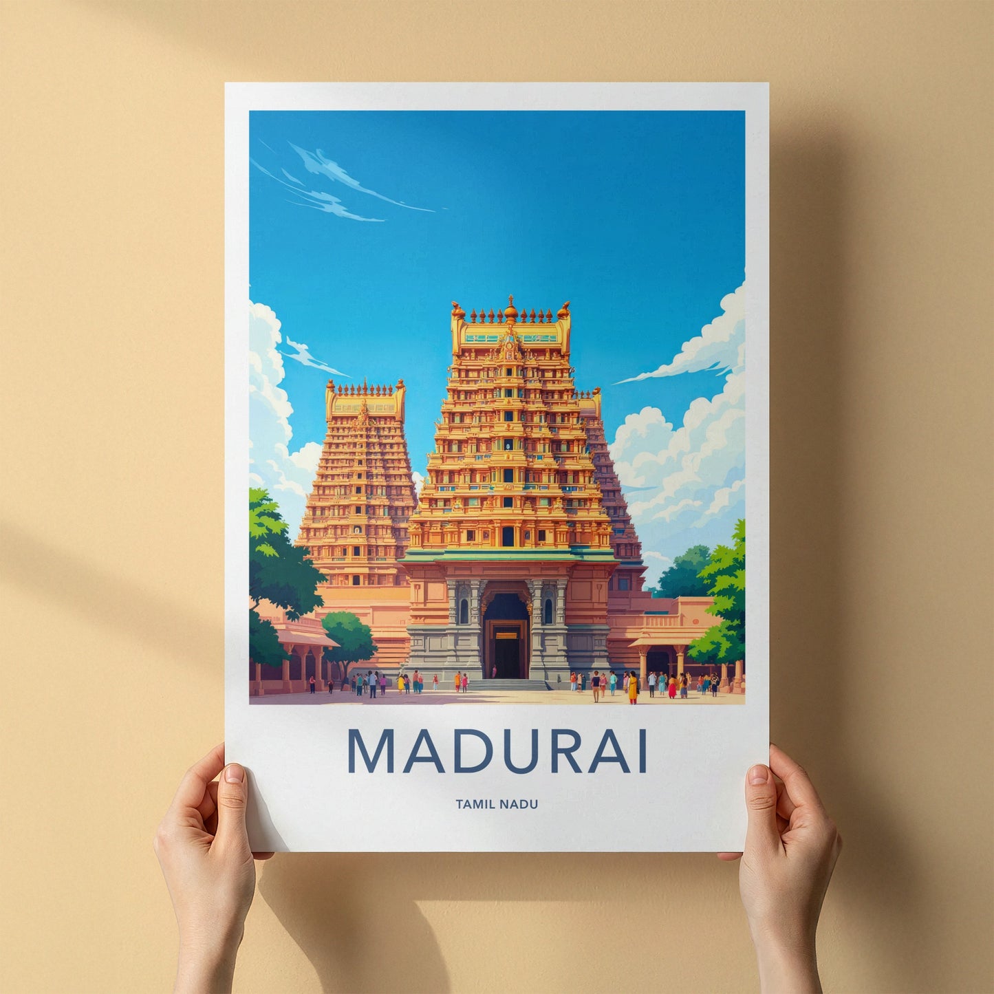 Madurai Poster - India Wall Art - Tamil Nadu Ornate Temple Home Decor