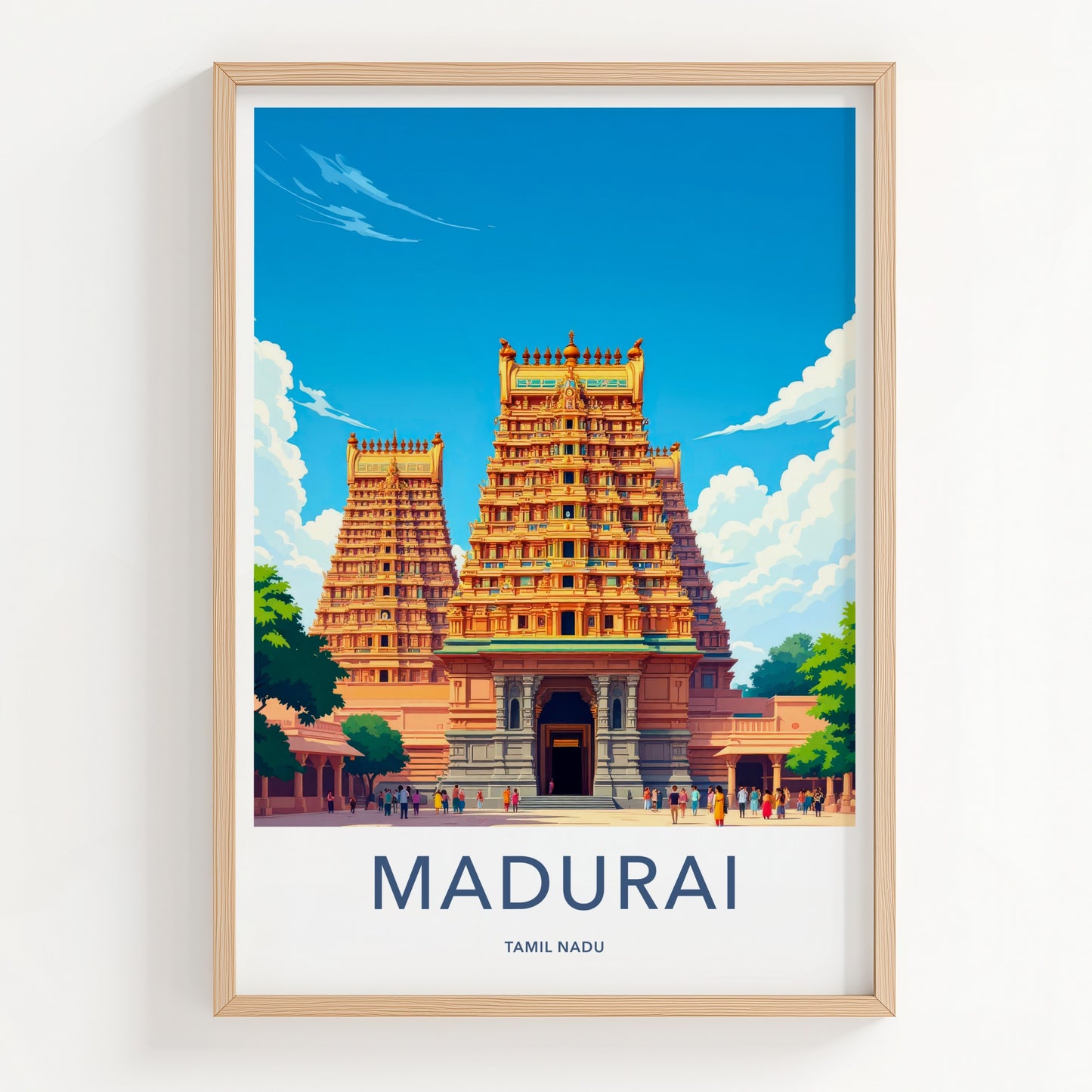 Madurai Poster - India Wall Art - Tamil Nadu Ornate Temple Home Decor