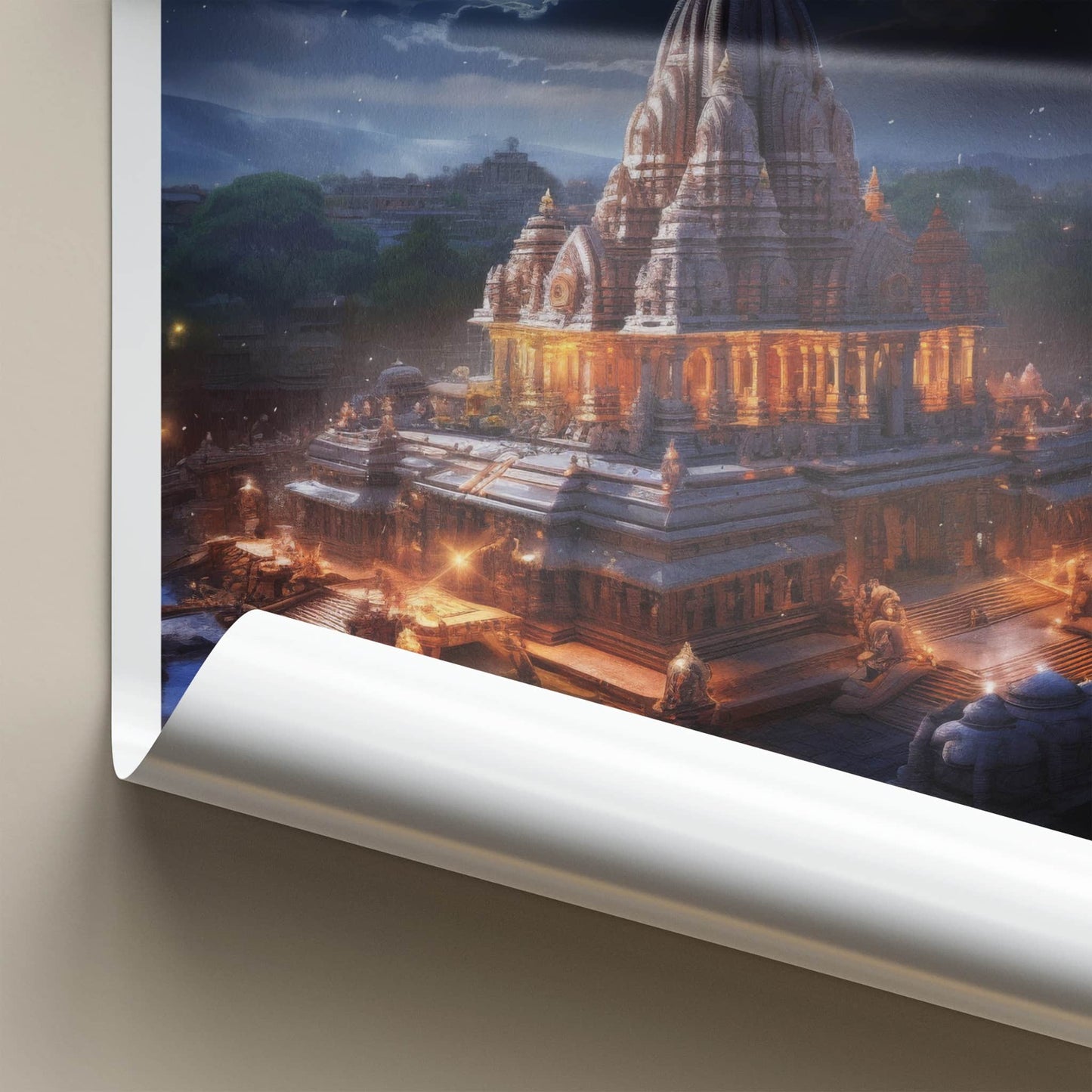 Mahakaleshwar Poster - India Fine Art - Madhya Pradesh Grand Temple Lit Gift