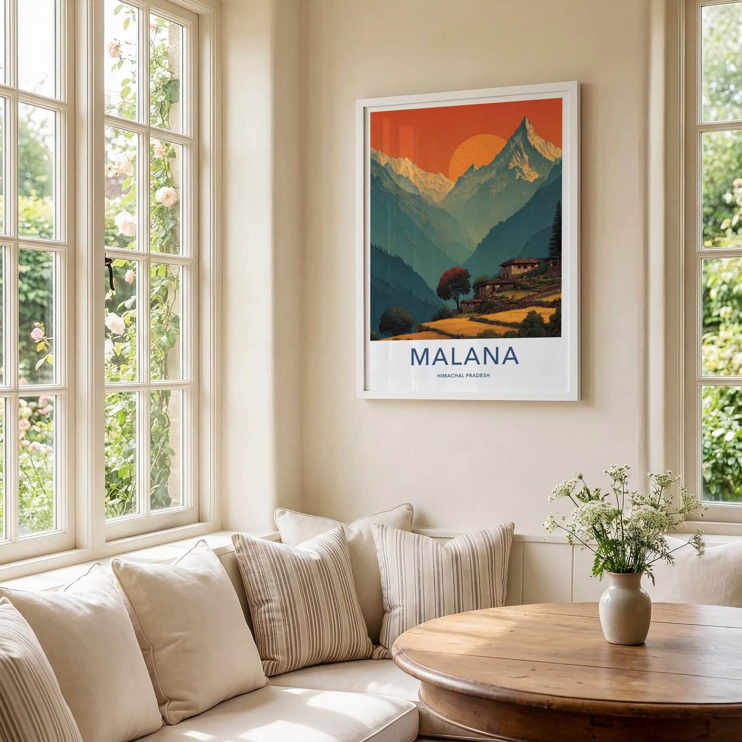 Malana Poster - India Travel Art - Himachal Mountain Village Home Decor
