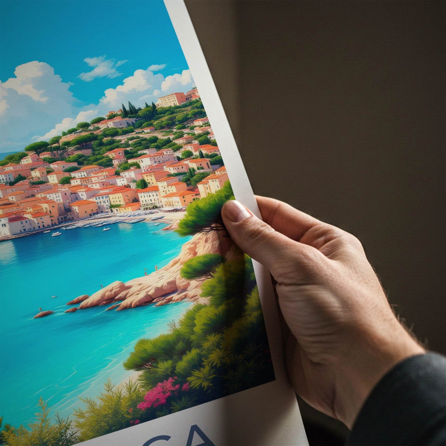 Mallorca Poster - Spain Travel Art - Sunny Mediterranean Village Home Decor